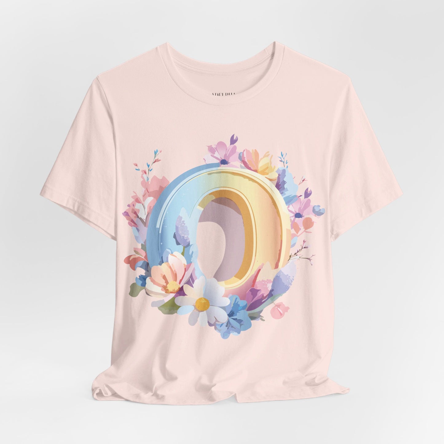 Natural Cotton Tee Shirt - Letters Collection - O Printify