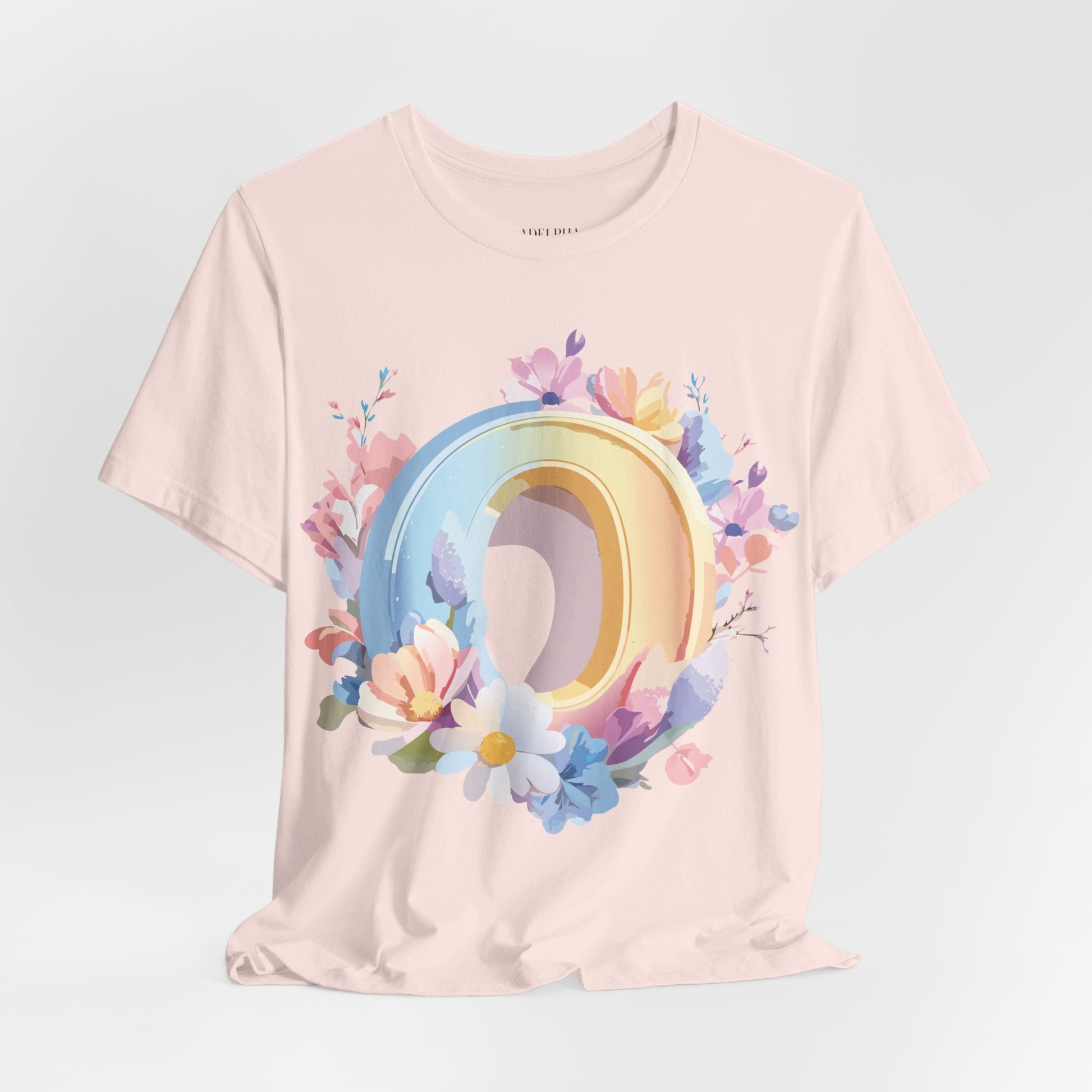 Natural Cotton Tee Shirt - Letters Collection - O Printify