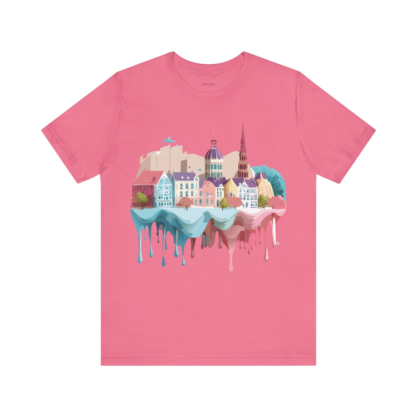 Natural Cotton Tee Shirt - Beautiful Places Collection - Warnemünde and Rostock - Germany Printify