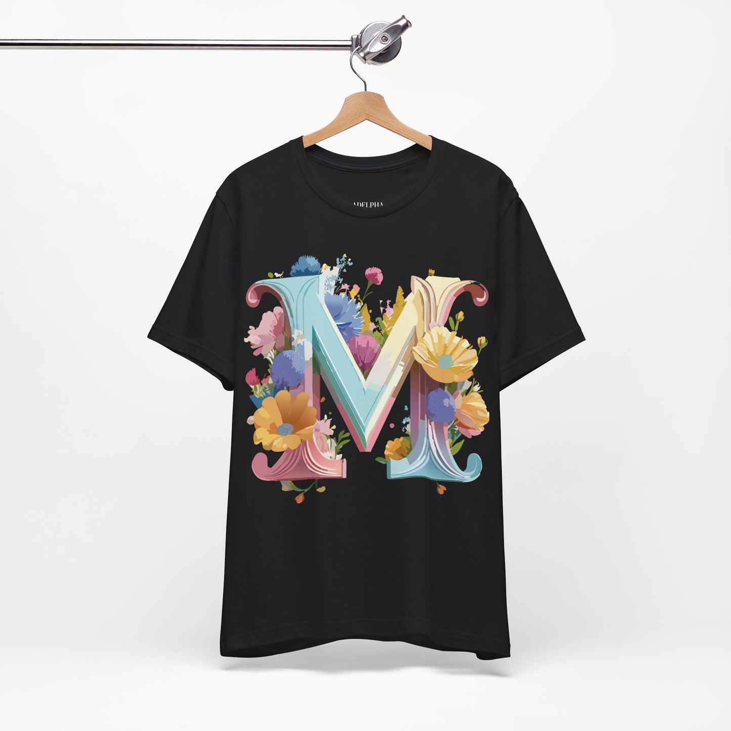 Natural Cotton Tee Shirt - Letters Collection - M Printify
