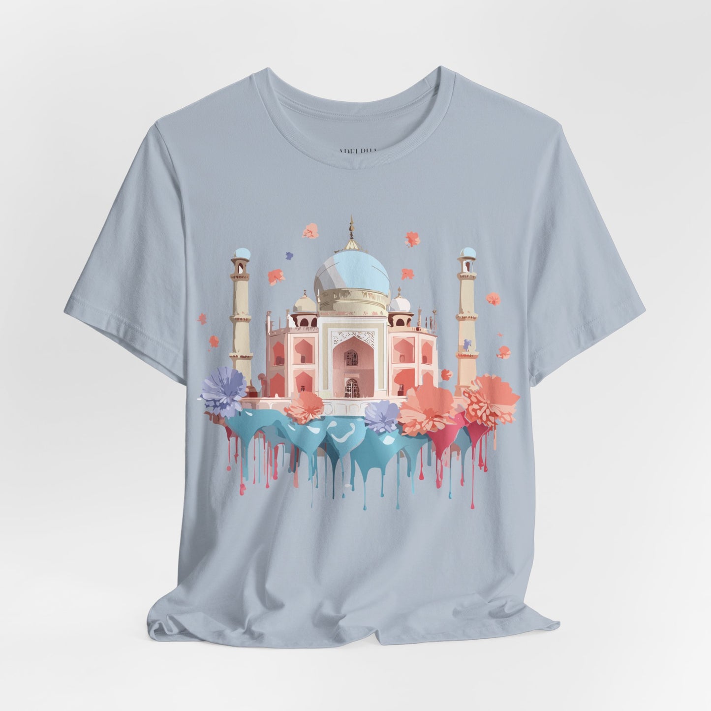 Natural Cotton Tee Shirt - Taj Mahal, India Printify