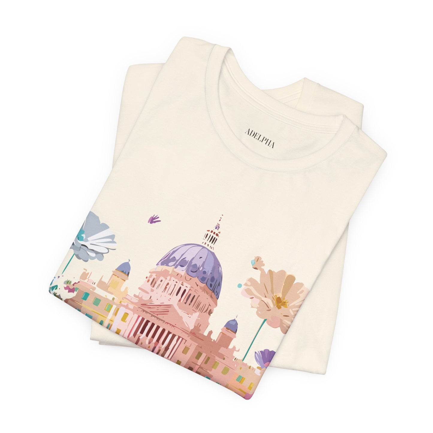 Natural Cotton Tee Shirt - Beautiful Places Collection - Madrid Printify