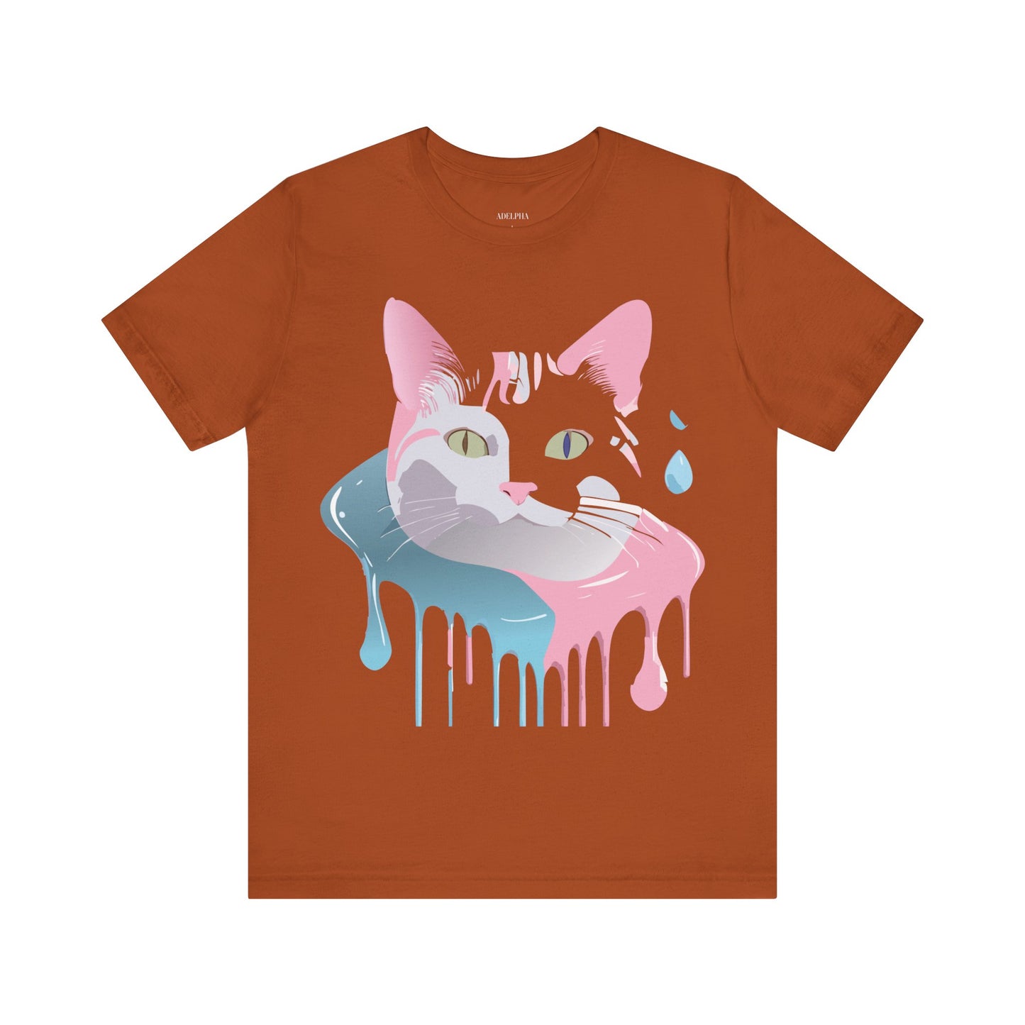 Natural Cotton Tee Shirt with Cat Printify
