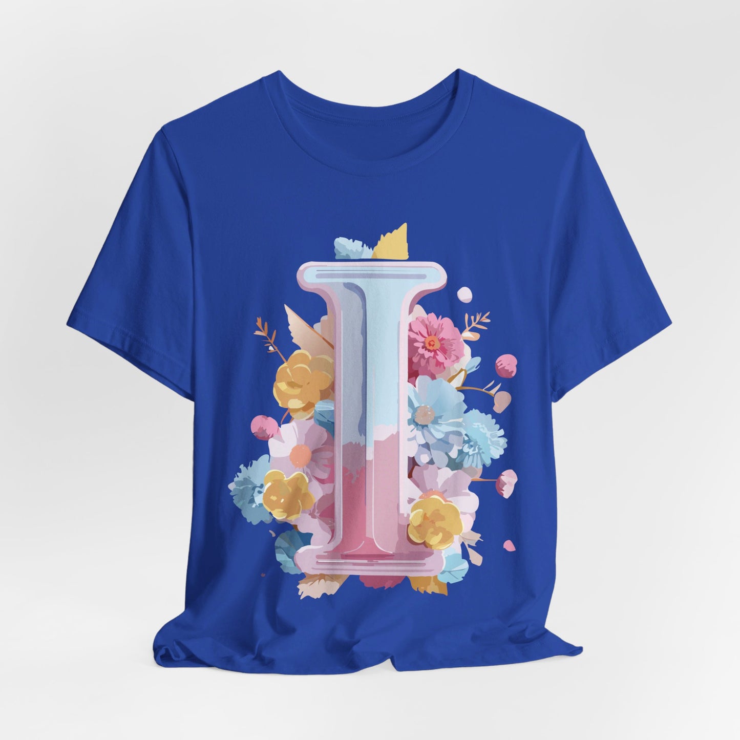 Natural Cotton Tee Shirt - Letters Collection - I Printify