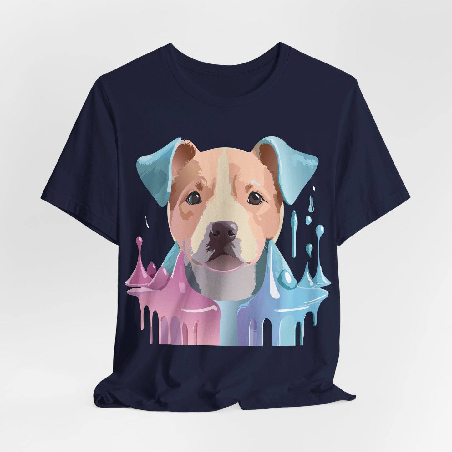 Natural Cotton Tee Shirt with Dog Printify
