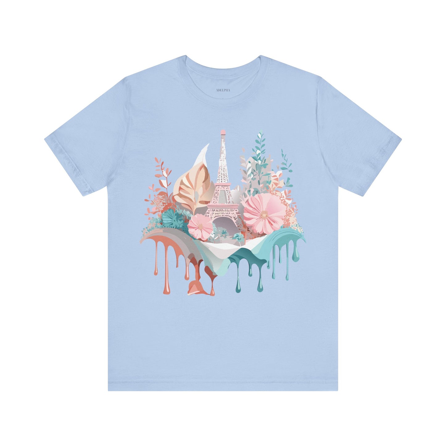 Natural Cotton Tee Shirt - Beautiful Places Collection - Paris Printify