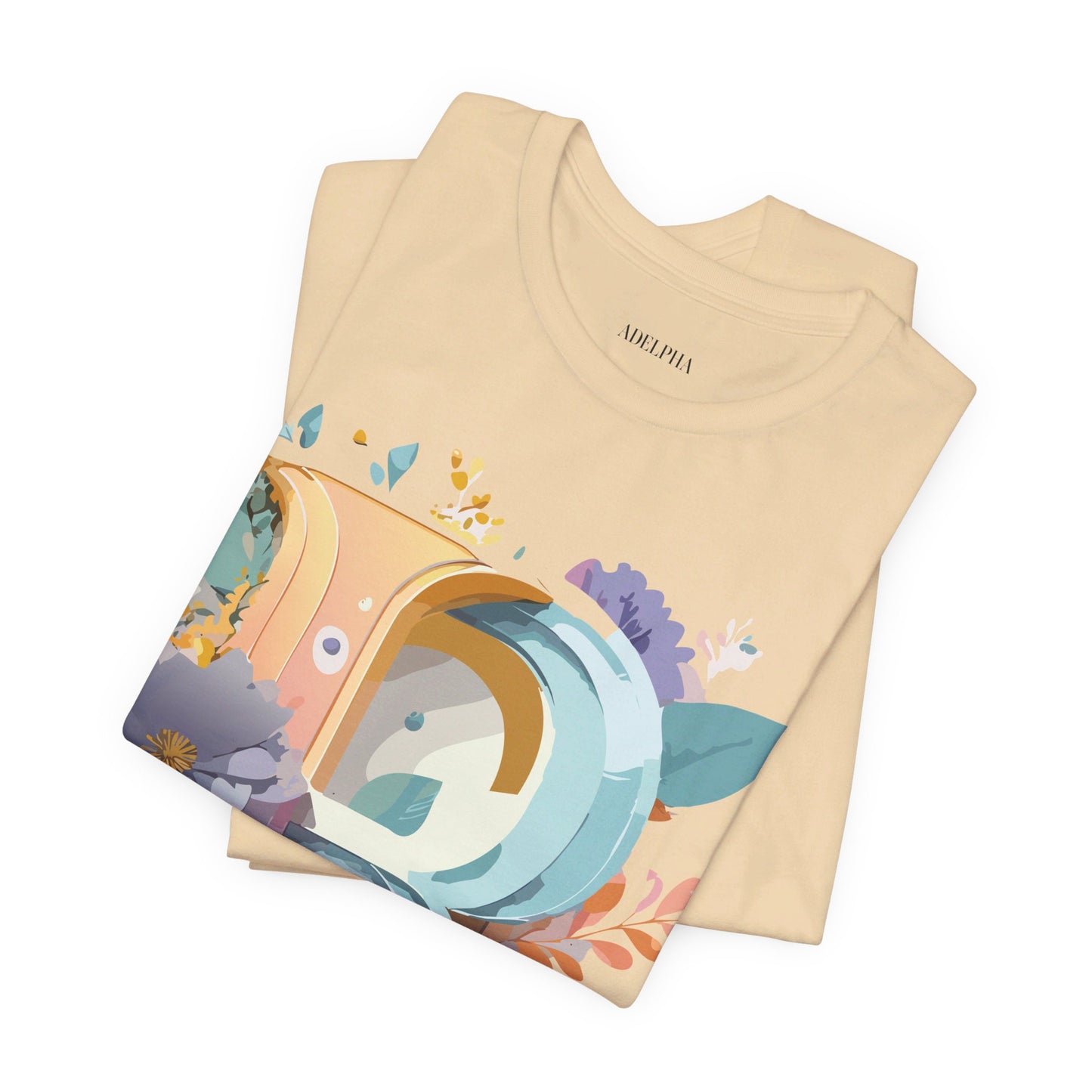 Natural Cotton Tee Shirt - Letters Collection - R Printify