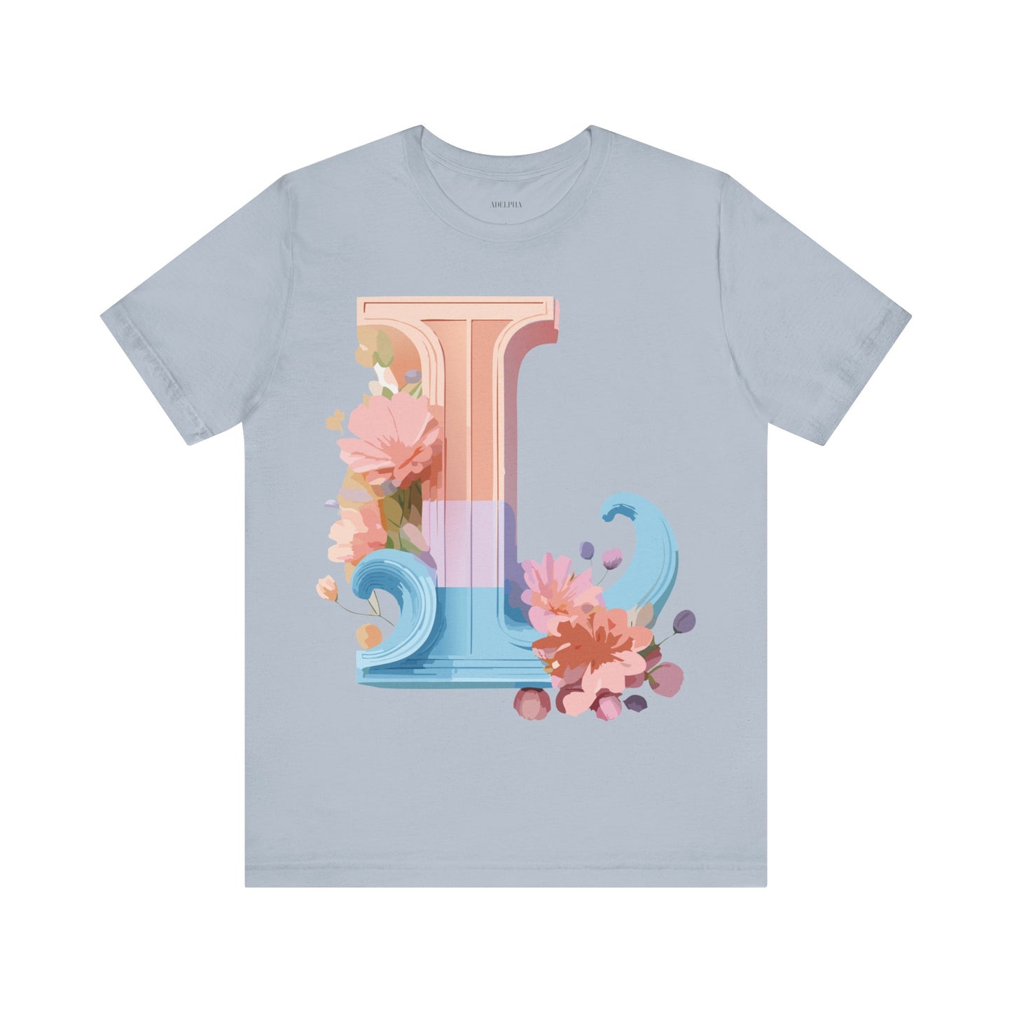 Natural Cotton Tee Shirt - Letters Collection - L Printify