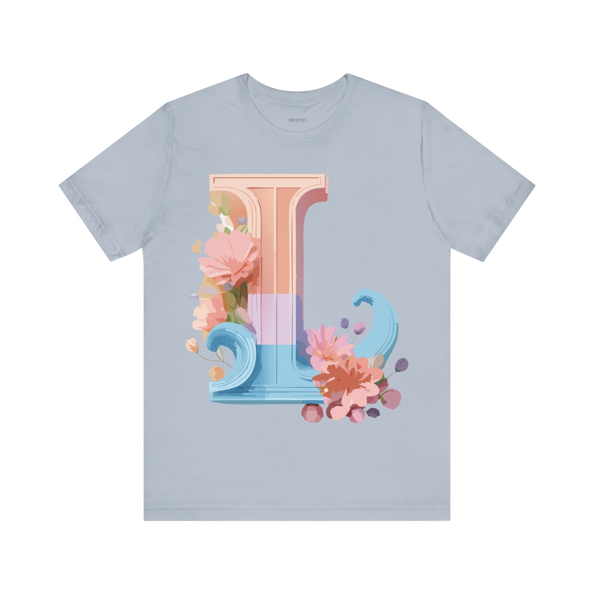 Natural Cotton Tee Shirt - Letters Collection - L Printify