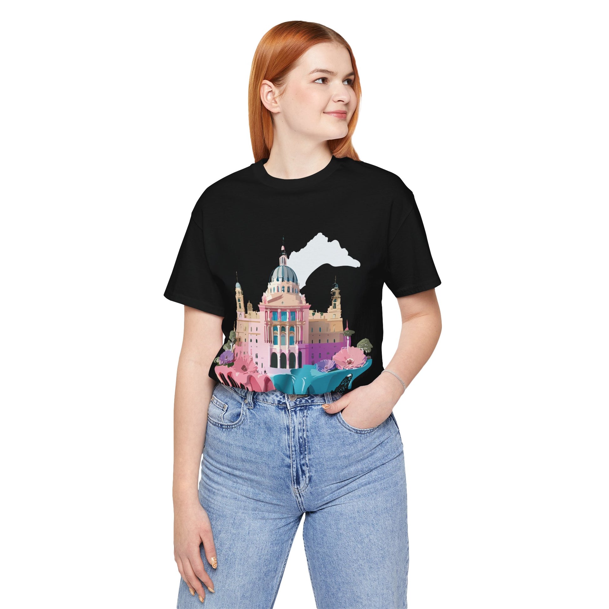 Natural Cotton Tee Shirt - Beautiful Places Collection - Madrid Printify