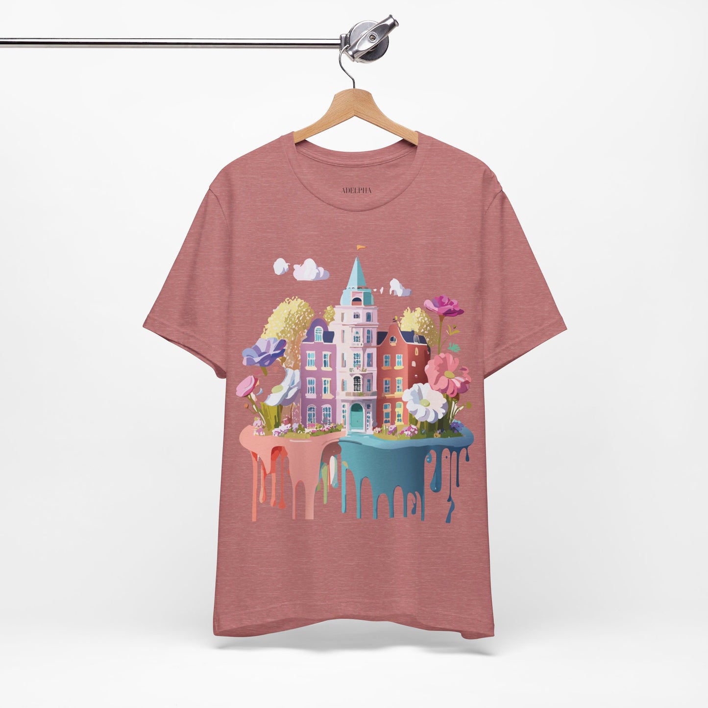 Natural Cotton Tee Shirt - Beautiful Places Collection - Amsterdam Printify