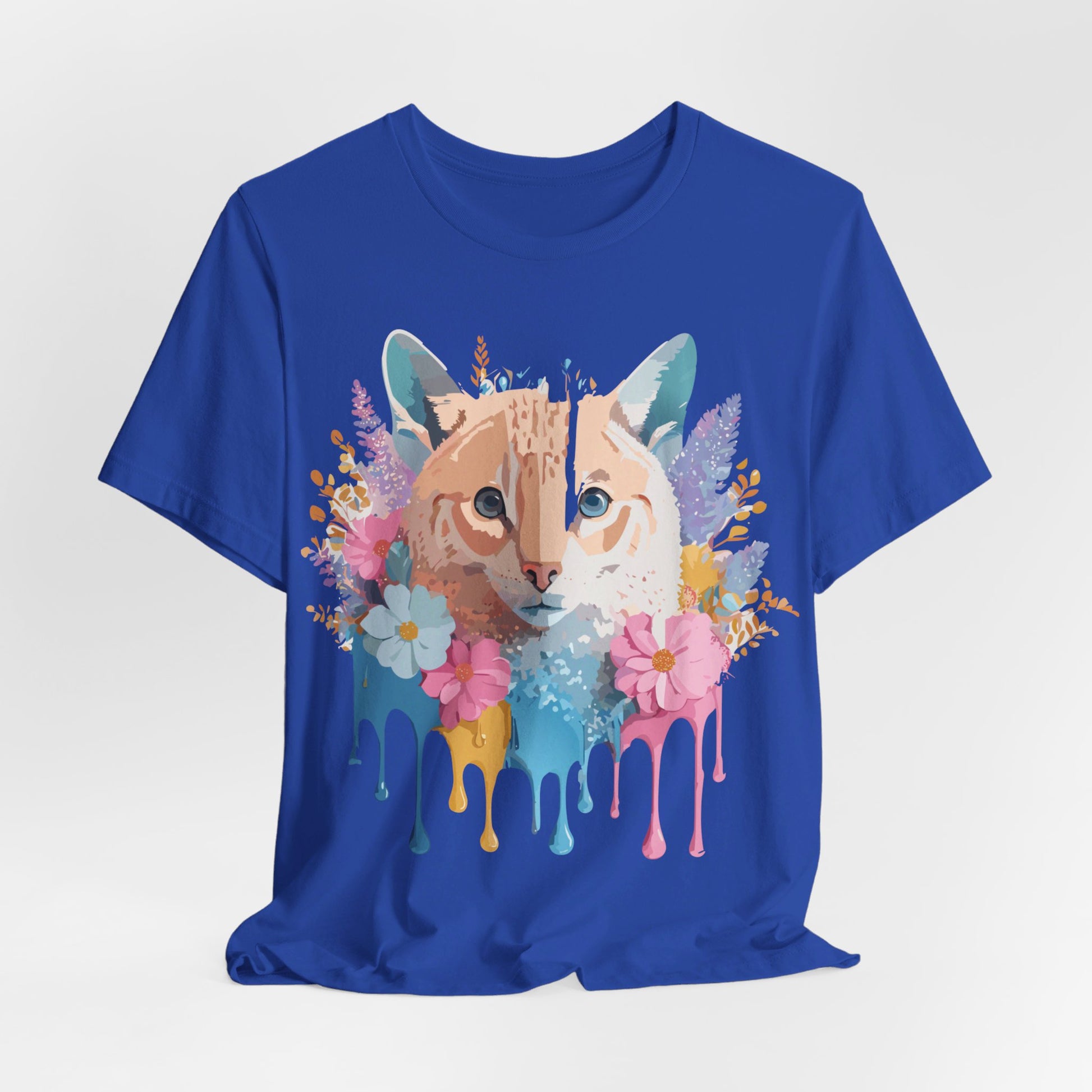 Natural Cotton Tee Shirt with Cat Printify