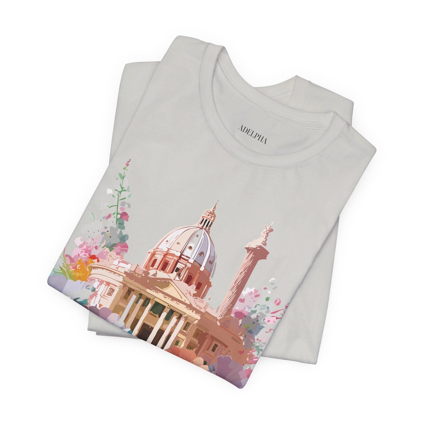 Natural Cotton Tee Shirt - Beautiful Places Collection - Rome Printify