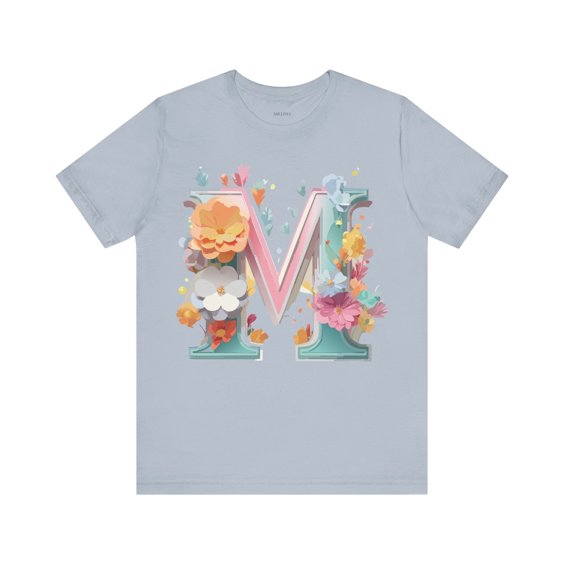 Natural Cotton Tee Shirt - Letters Collection - M Printify