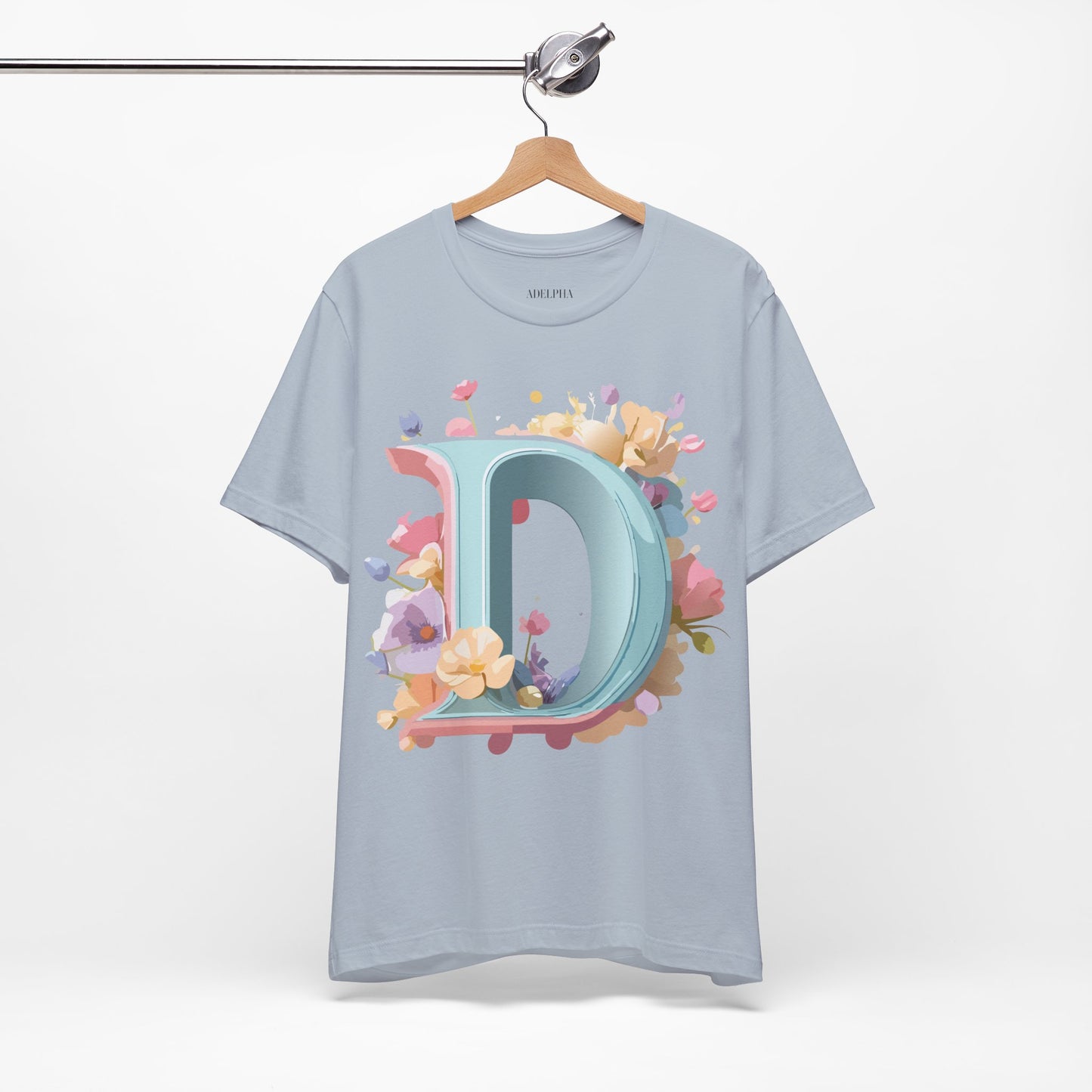 Natural Cotton Tee Shirt - Letters Collection - D Printify