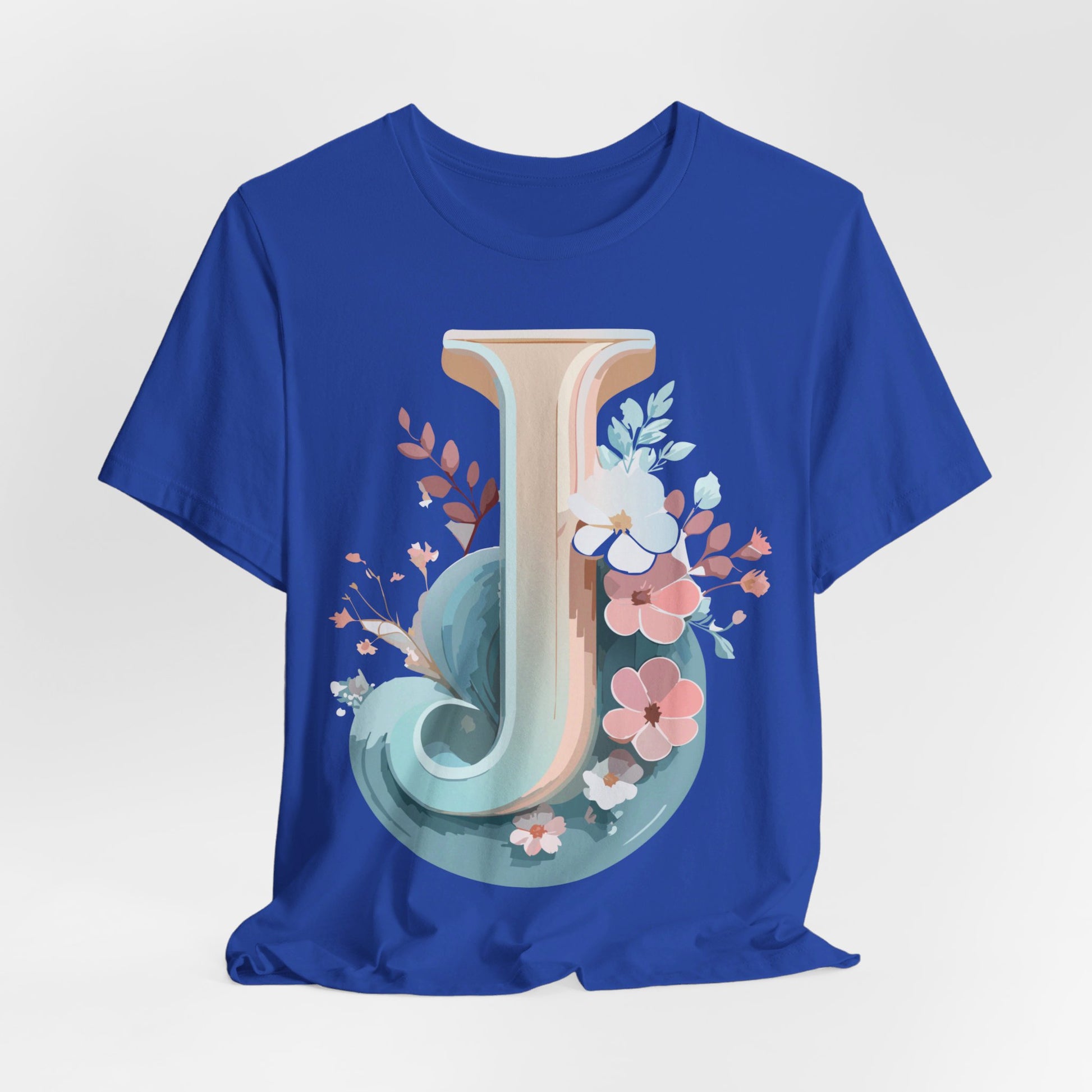 Natural Cotton Tee Shirt - Letters Collection - J Printify
