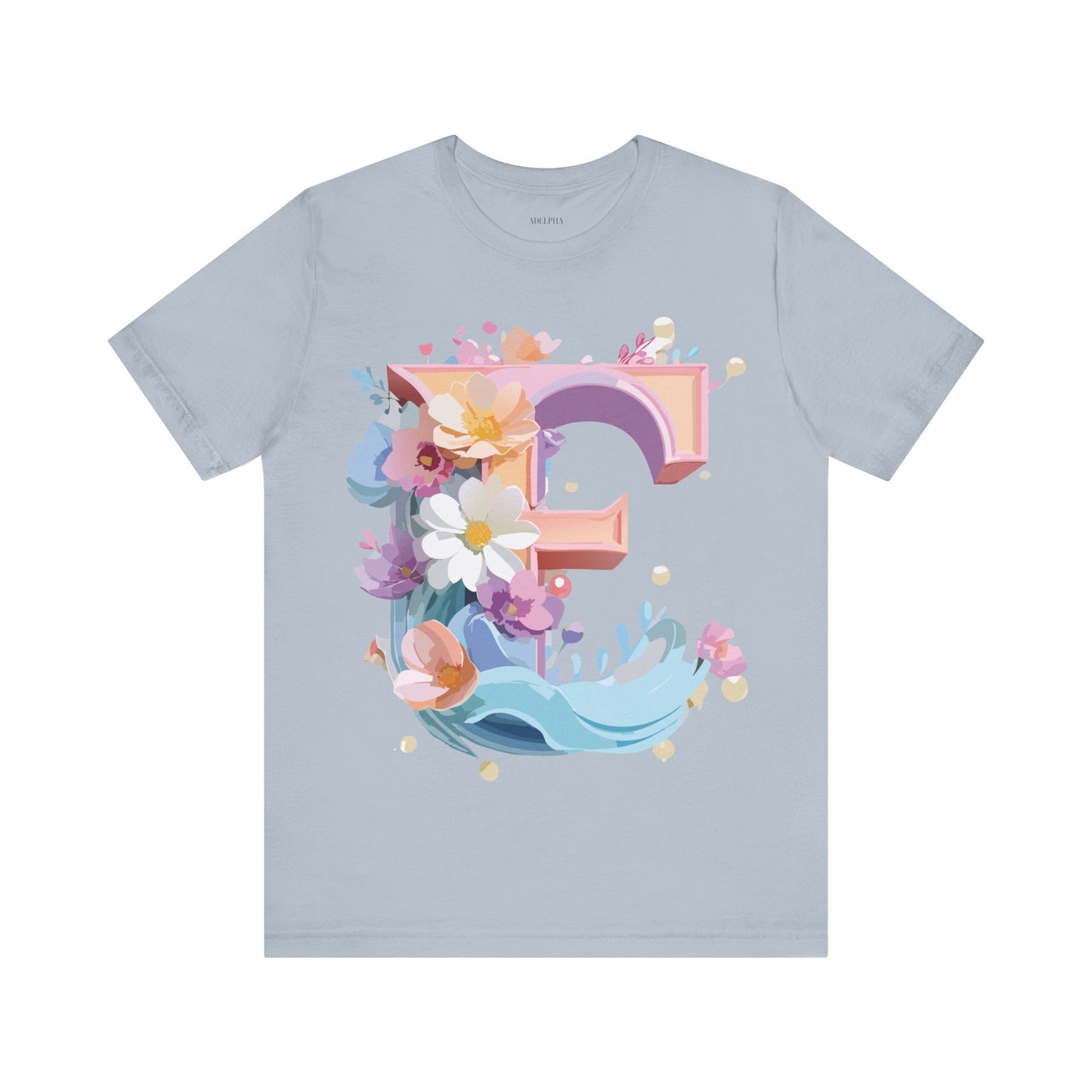 Natural Cotton Tee Shirt - Letters Collection - E Printify