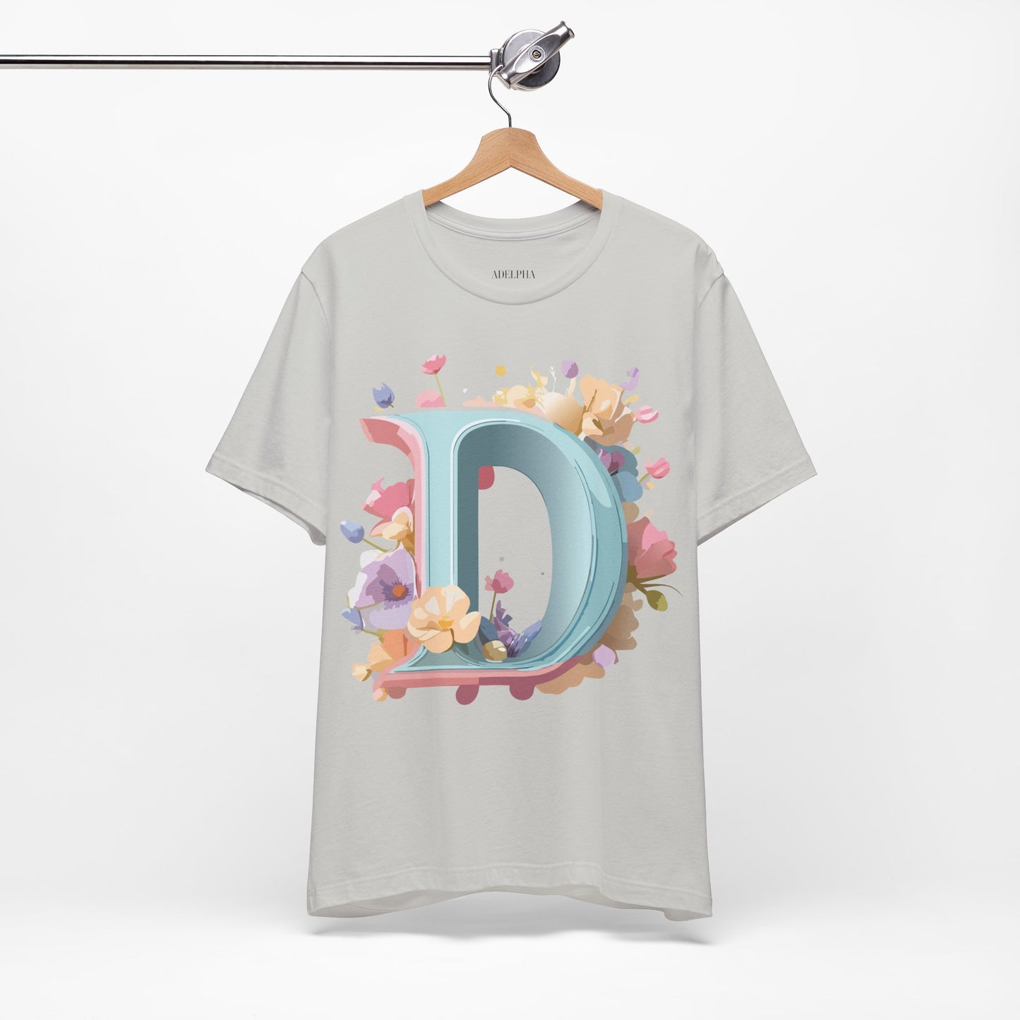 Natural Cotton Tee Shirt - Letters Collection - D Printify