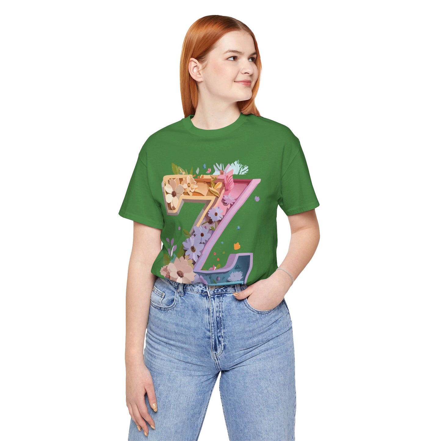 Natural Cotton Tee Shirt - Letters Collection - Z Printify