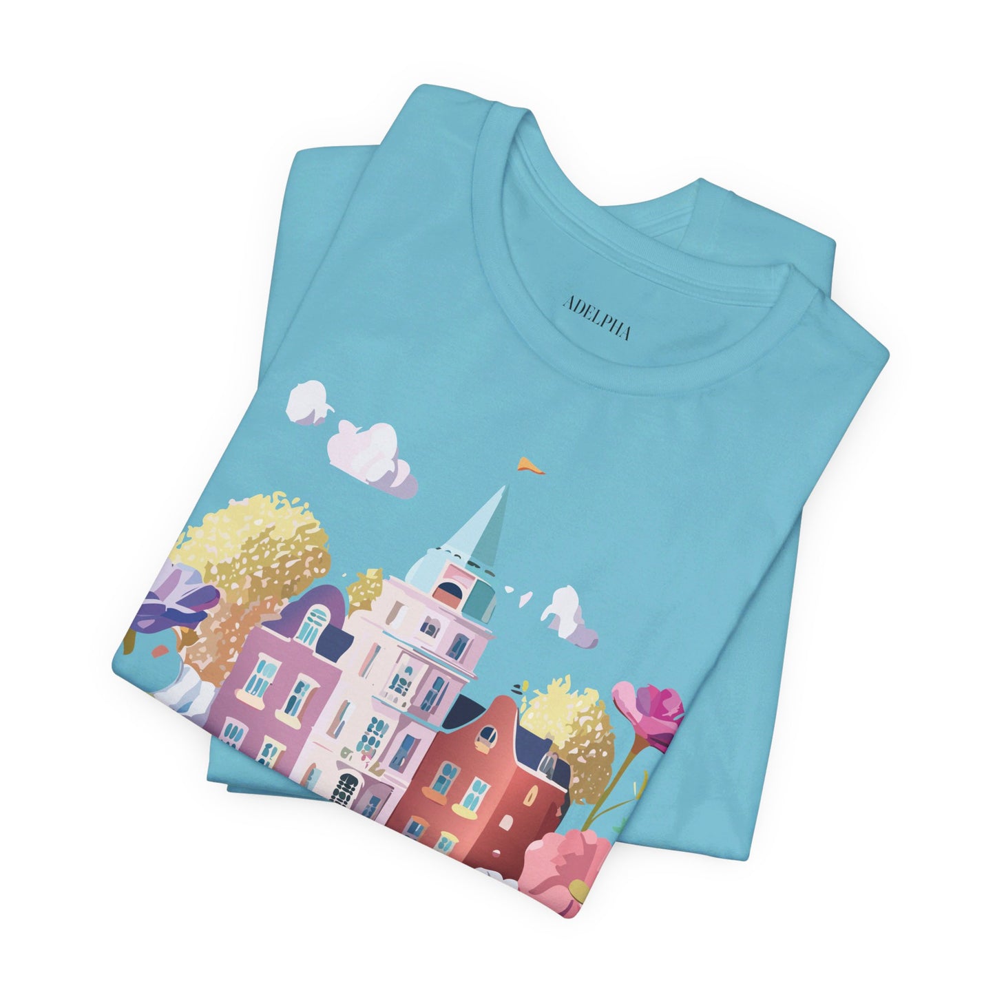Natural Cotton Tee Shirt - Beautiful Places Collection - Amsterdam Printify