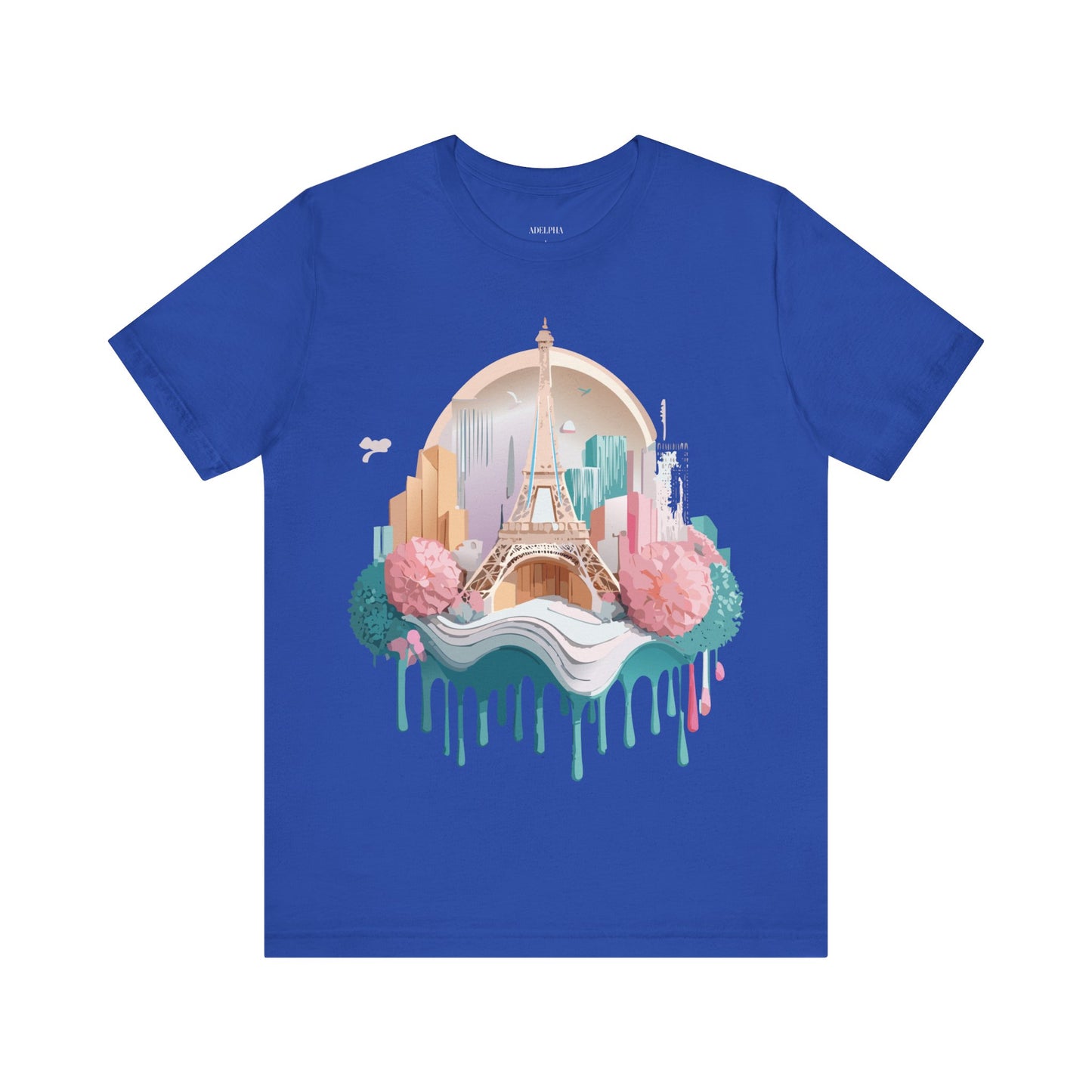 Natural Cotton Tee Shirt - Beautiful Places Collection - Paris Printify