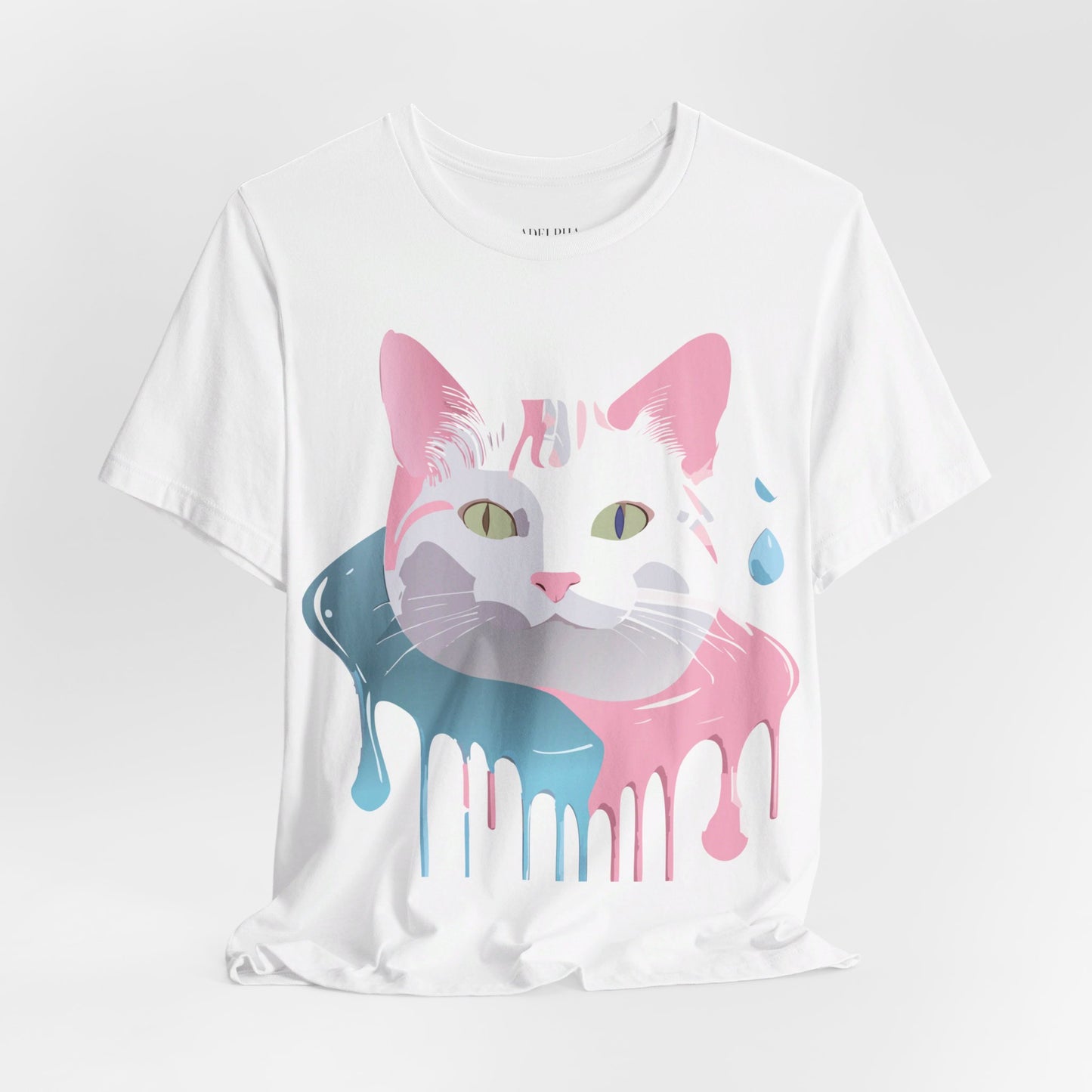 Natural Cotton Tee Shirt with Cat Printify