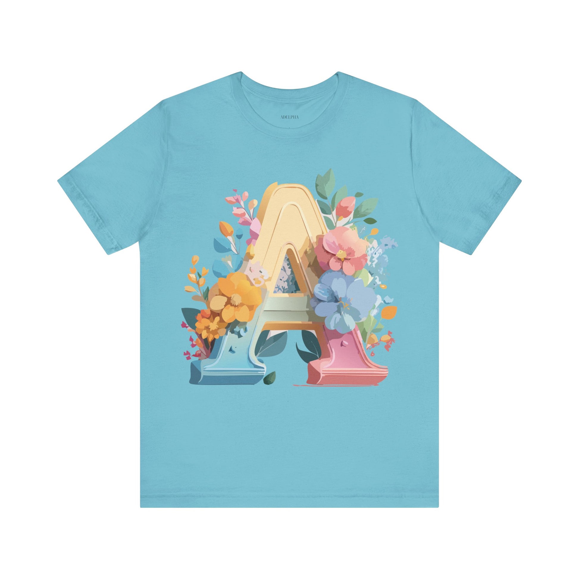 Natural Cotton Tee Shirt - Letters Collection - A Printify