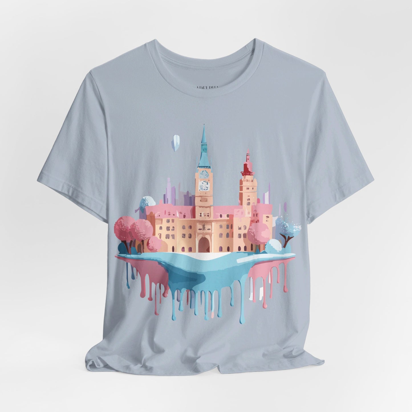 Natural Cotton Tee Shirt - Beautiful Places Collection - Prague Printify