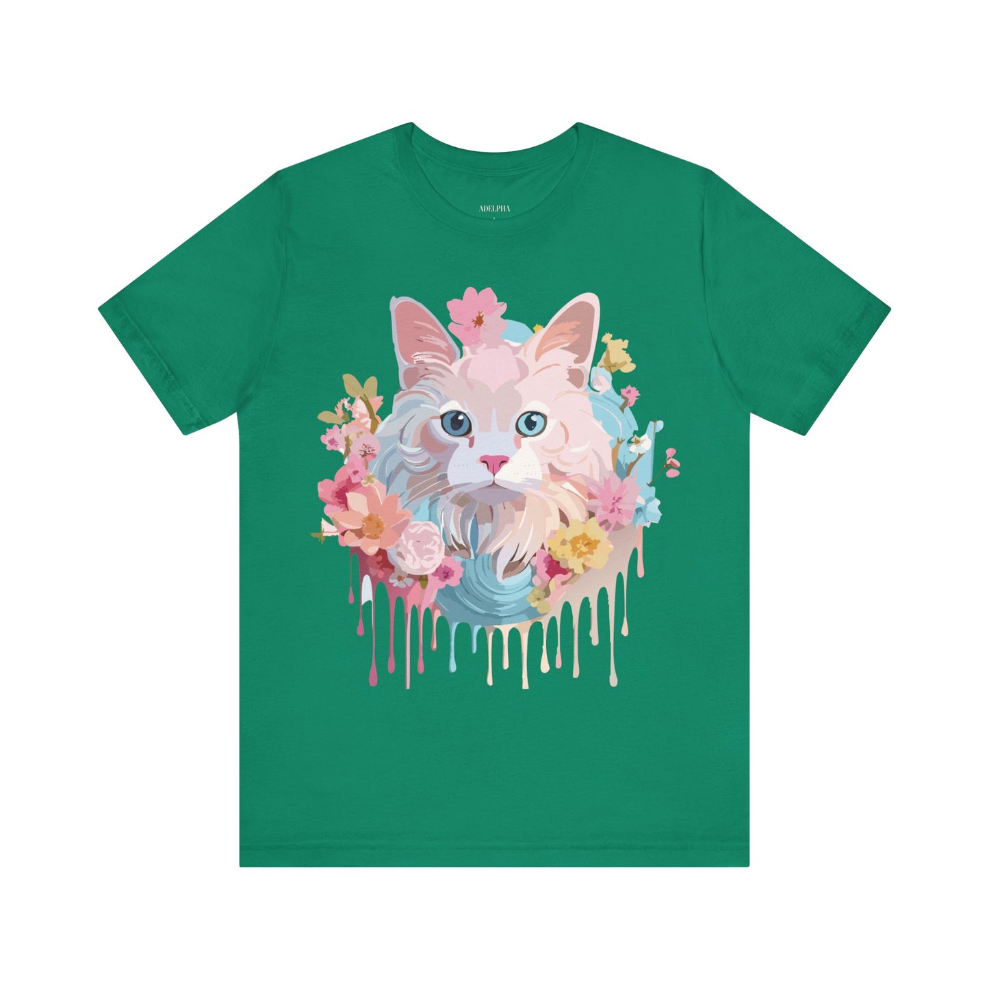 Natural Cotton Tee Shirt with Cat Printify