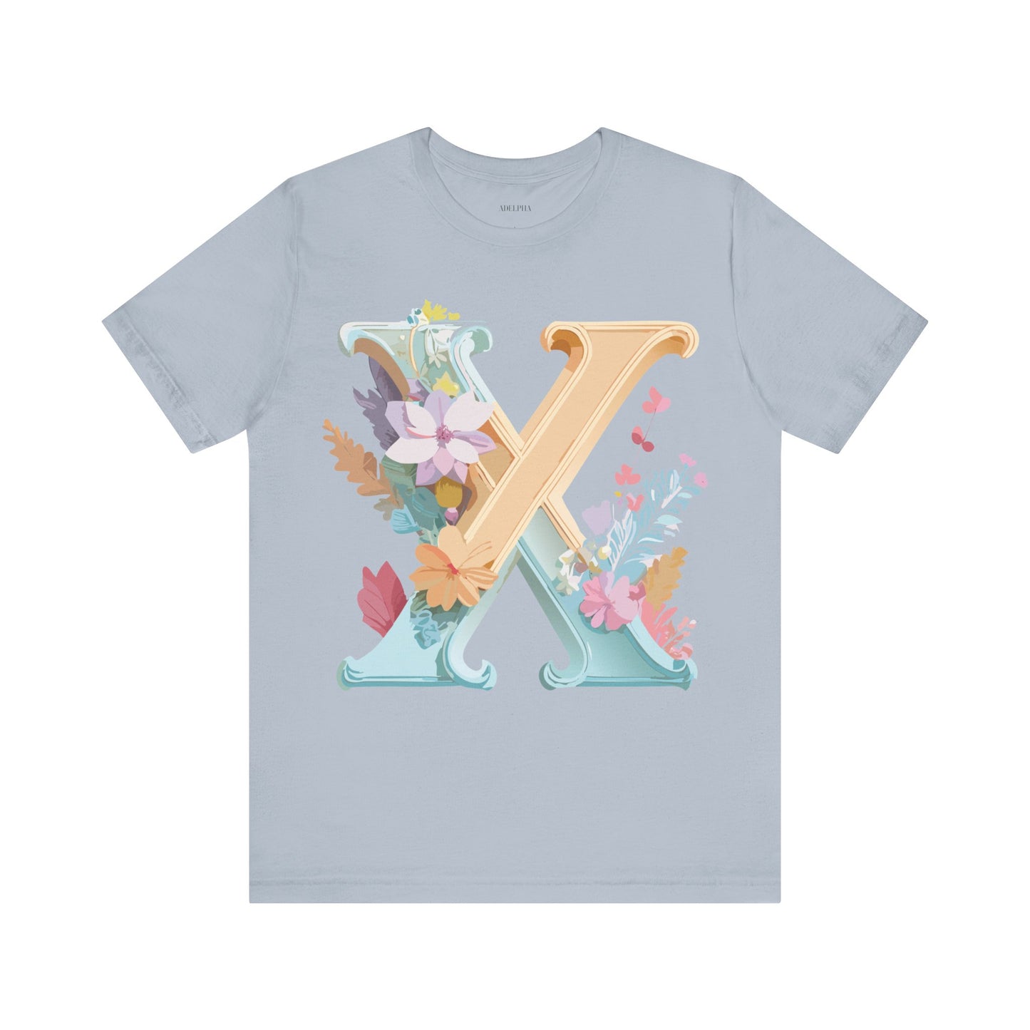 Natural Cotton Tee Shirt - Letters Collection - X Printify