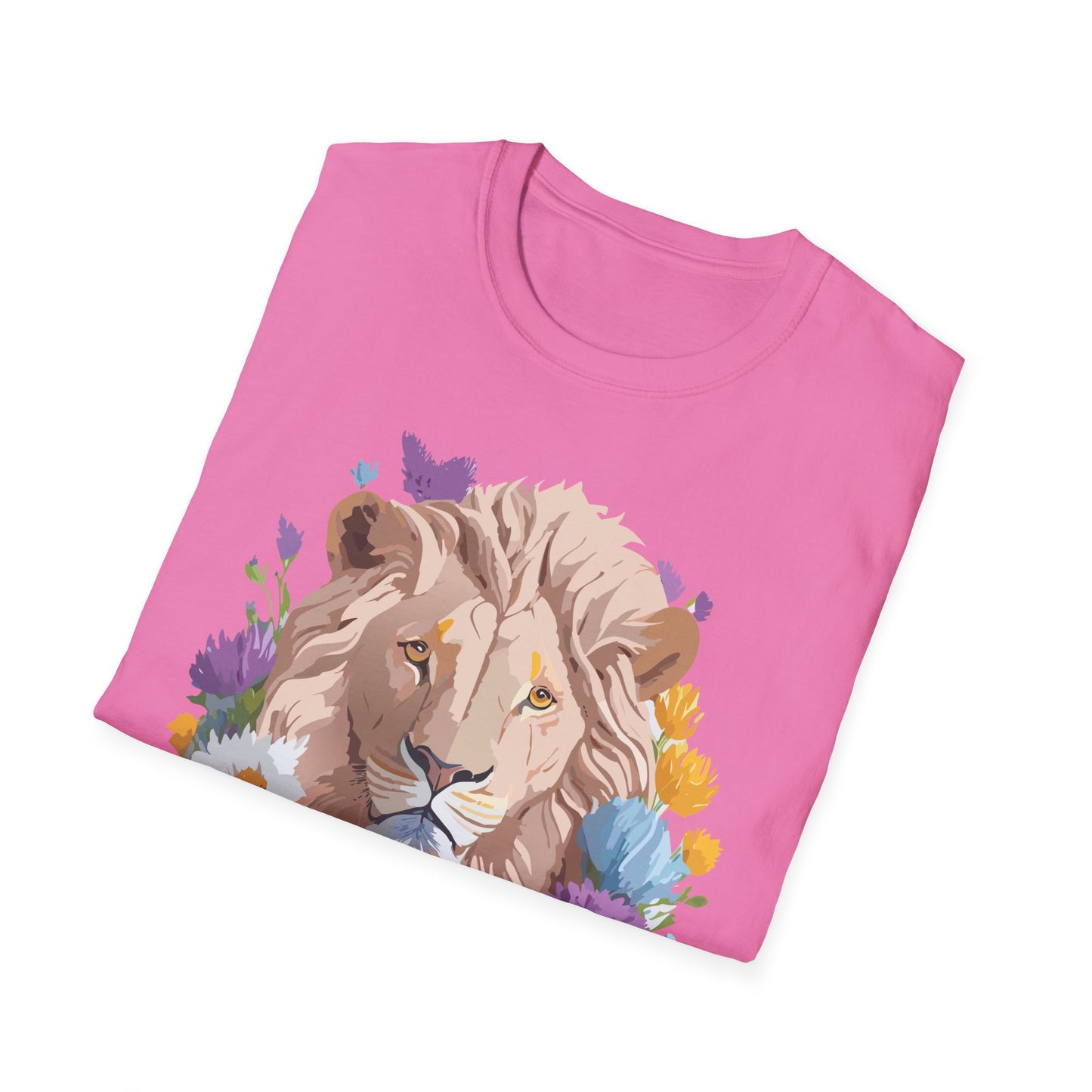 Lion Shirt, Shirt with Lion, Floral Lion Tee, Shirt with Animals