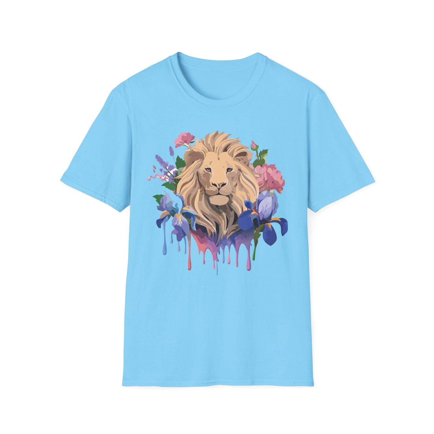 Lion Shirt, Shirt with Lion, Floral Lion Tee, Shirt with Animals