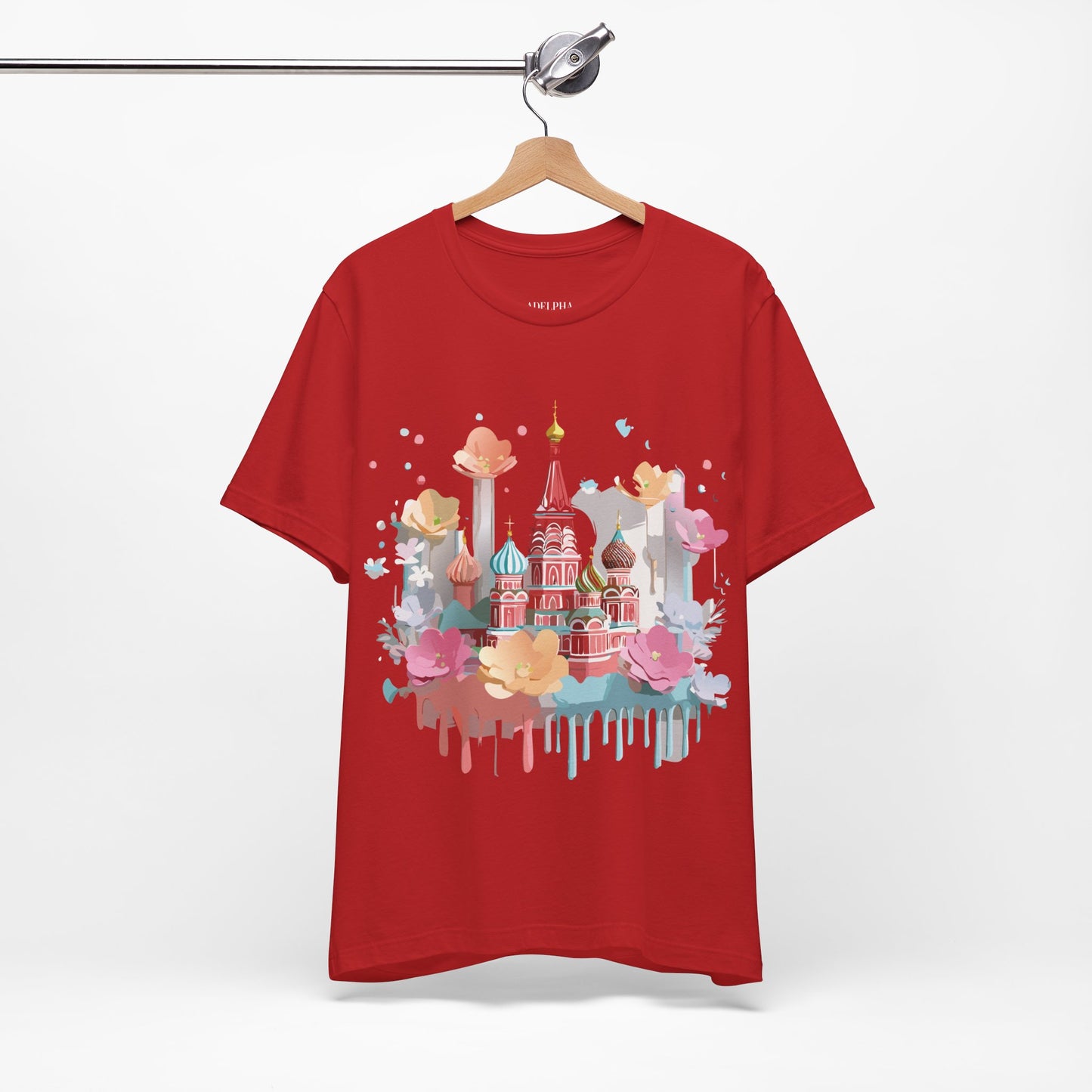 Natural Cotton Tee Shirt - Beautiful Places Collection - Moscow Printify