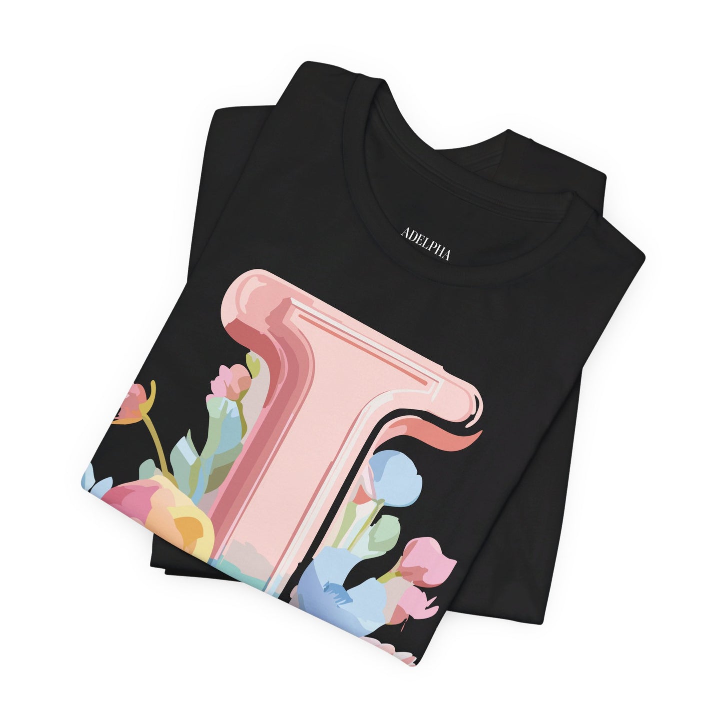 Natural Cotton Tee Shirt - Letters Collection - I Printify