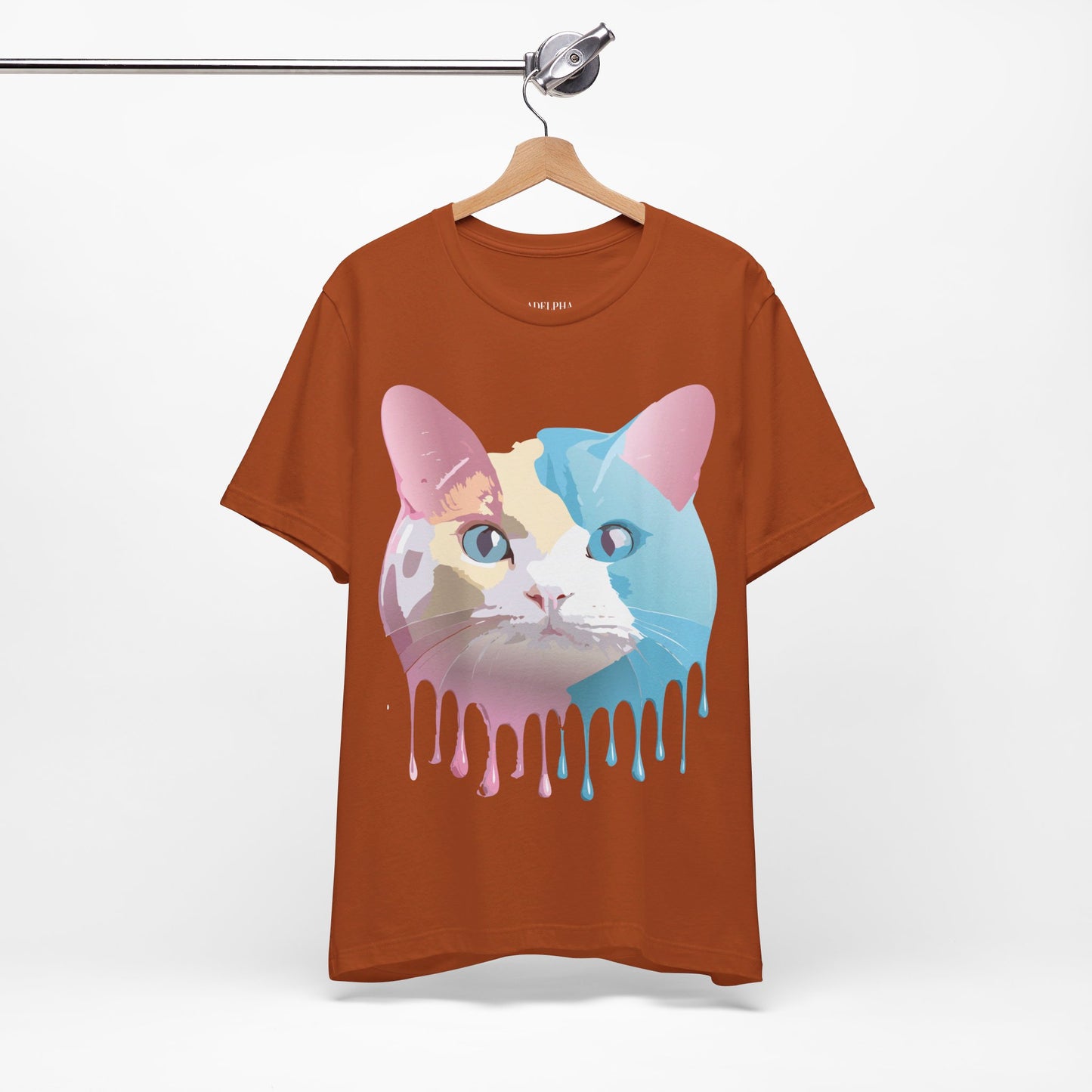 Natural Cotton Tee Shirt with Cat Printify