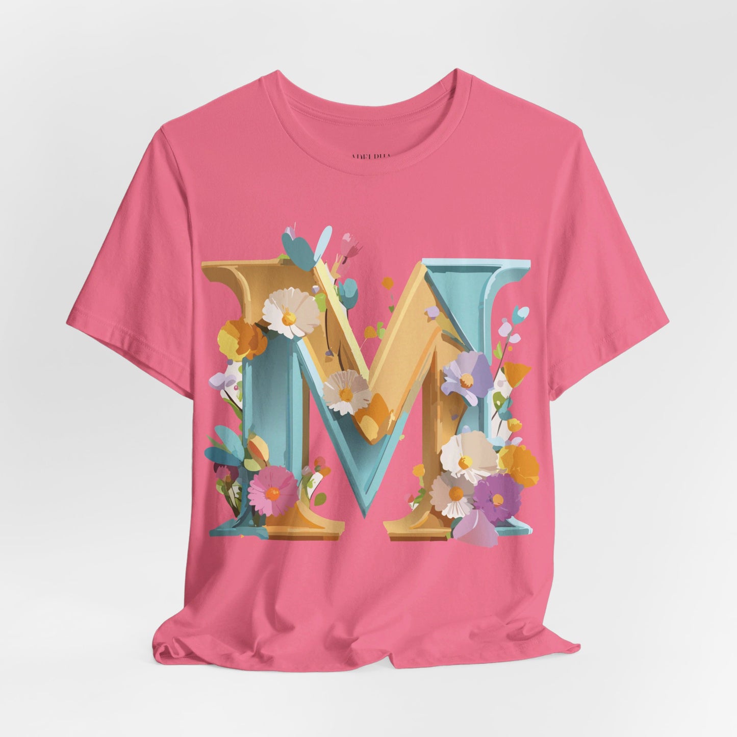 Natural Cotton Tee Shirt - Letters Collection - M Printify