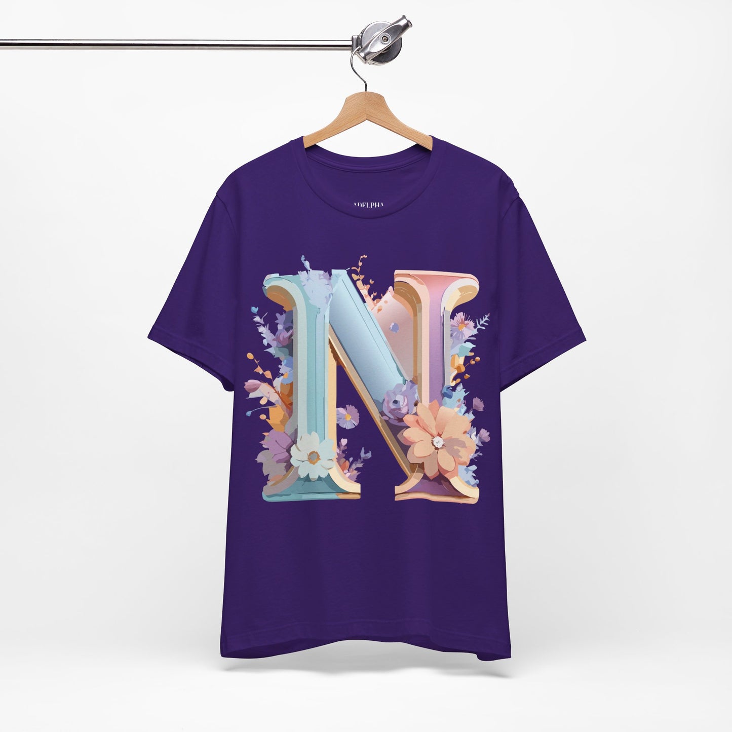 Natural Cotton Tee Shirt - Letters Collection - N Printify