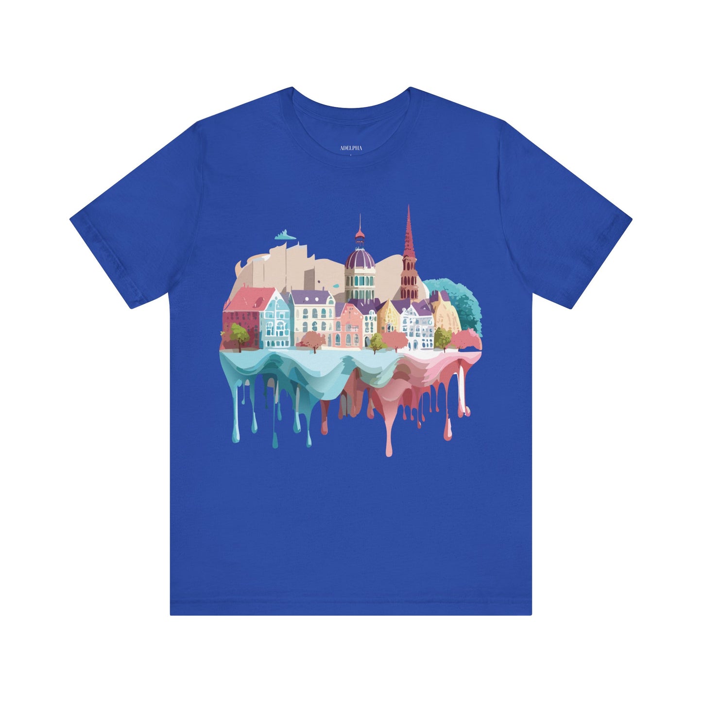 Natural Cotton Tee Shirt - Beautiful Places Collection - Warnemünde and Rostock - Germany Printify