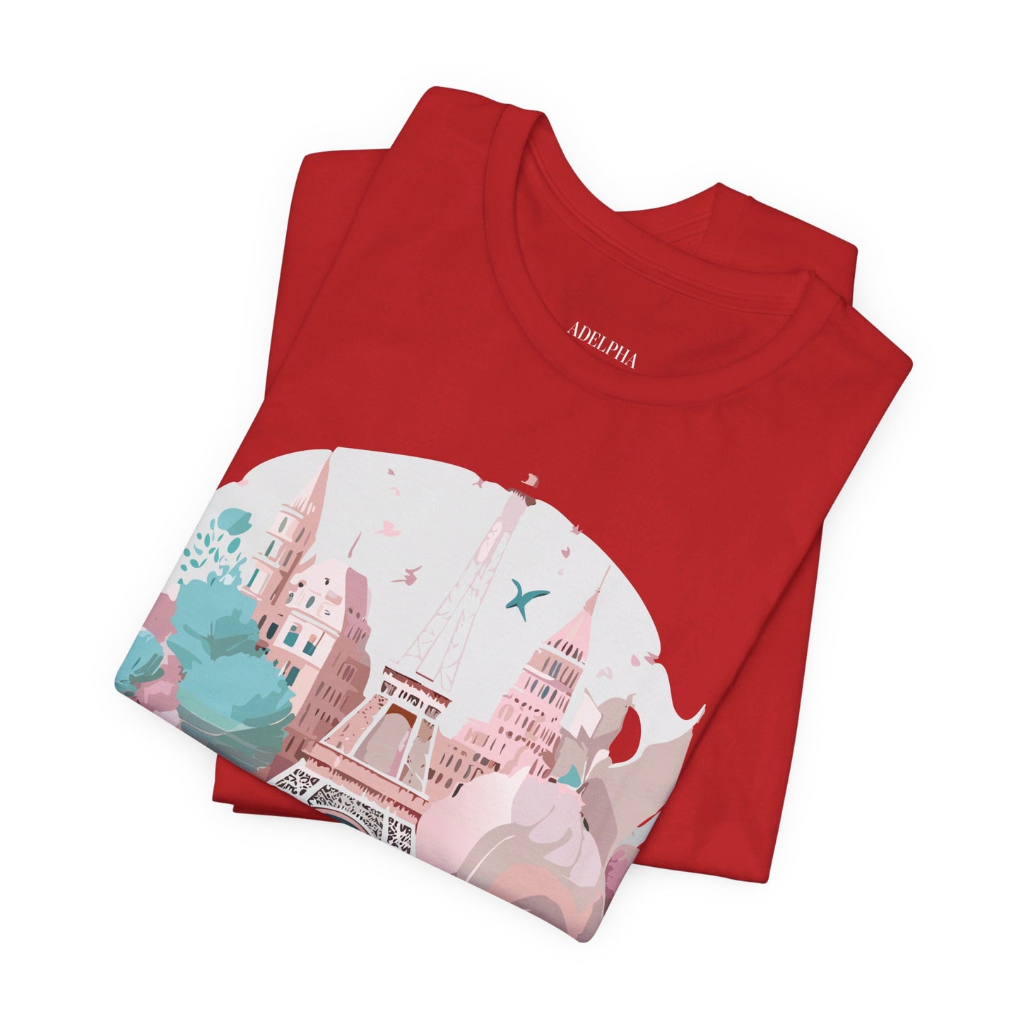 Natural Cotton Tee Shirt - Beautiful Places Collection - Paris Printify