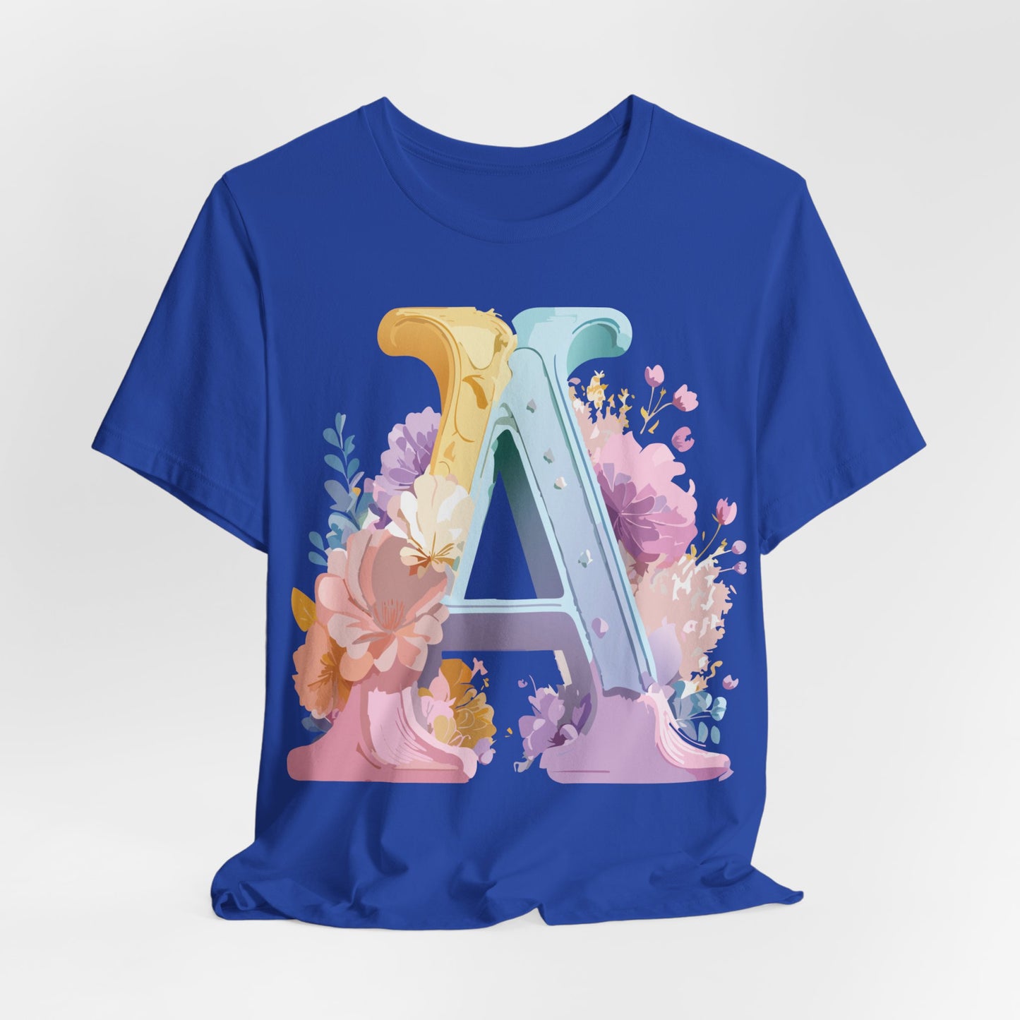 Natural Cotton Tee Shirt - Letters Collection - A Printify