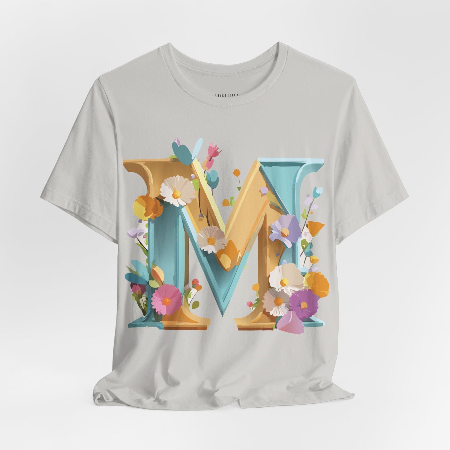 Natural Cotton Tee Shirt - Letters Collection - M Printify
