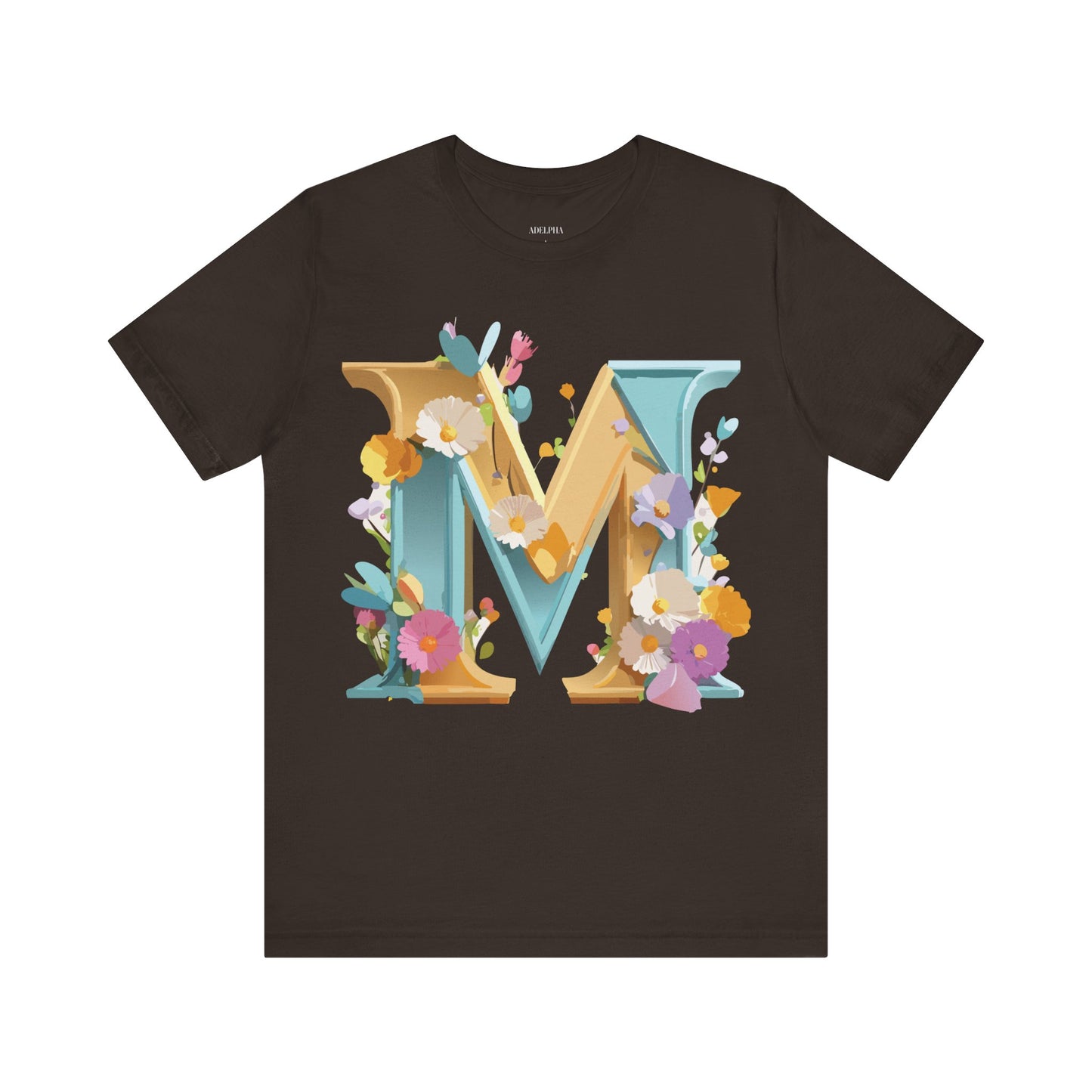 Natural Cotton Tee Shirt - Letters Collection - M Printify