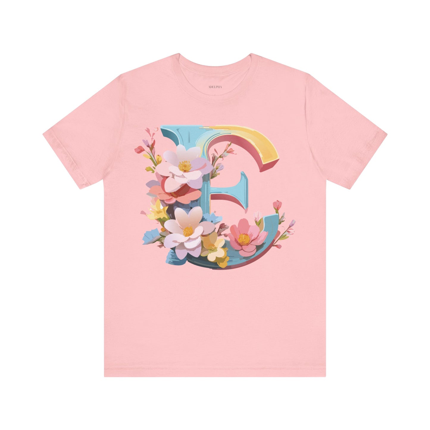 Natural Cotton Tee Shirt - Letters Collection - E Printify