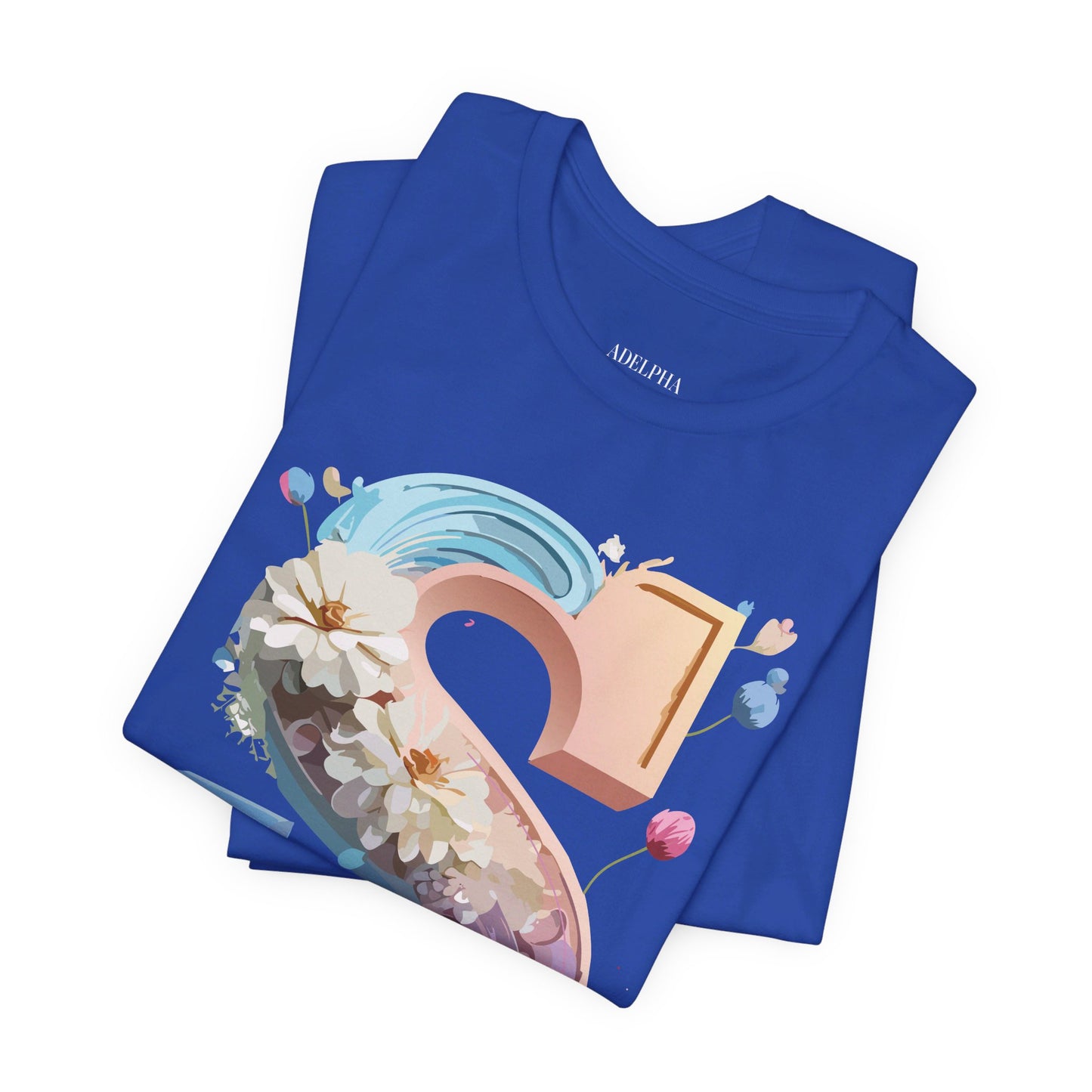 Natural Cotton Tee Shirt - Letters Collection - S Printify