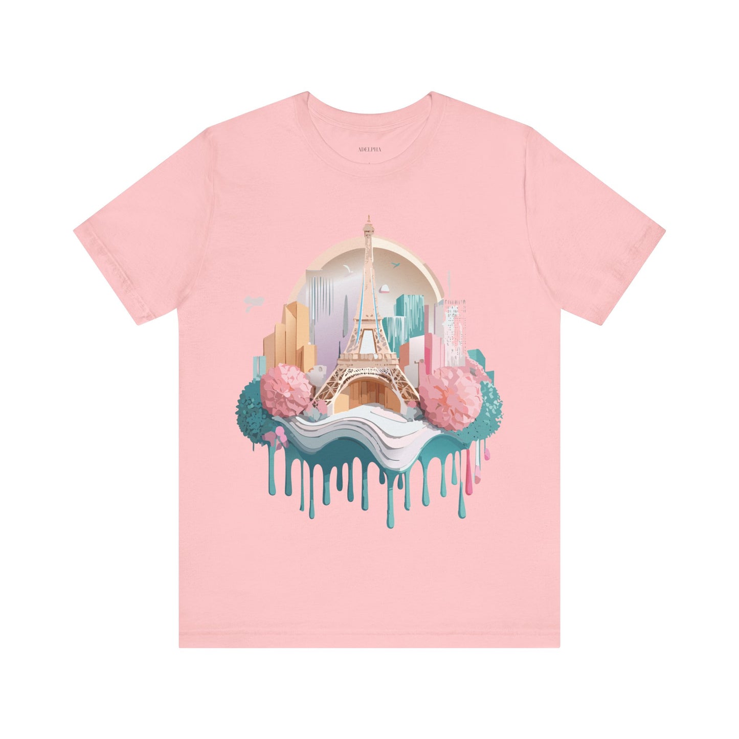 Natural Cotton Tee Shirt - Beautiful Places Collection - Paris Printify