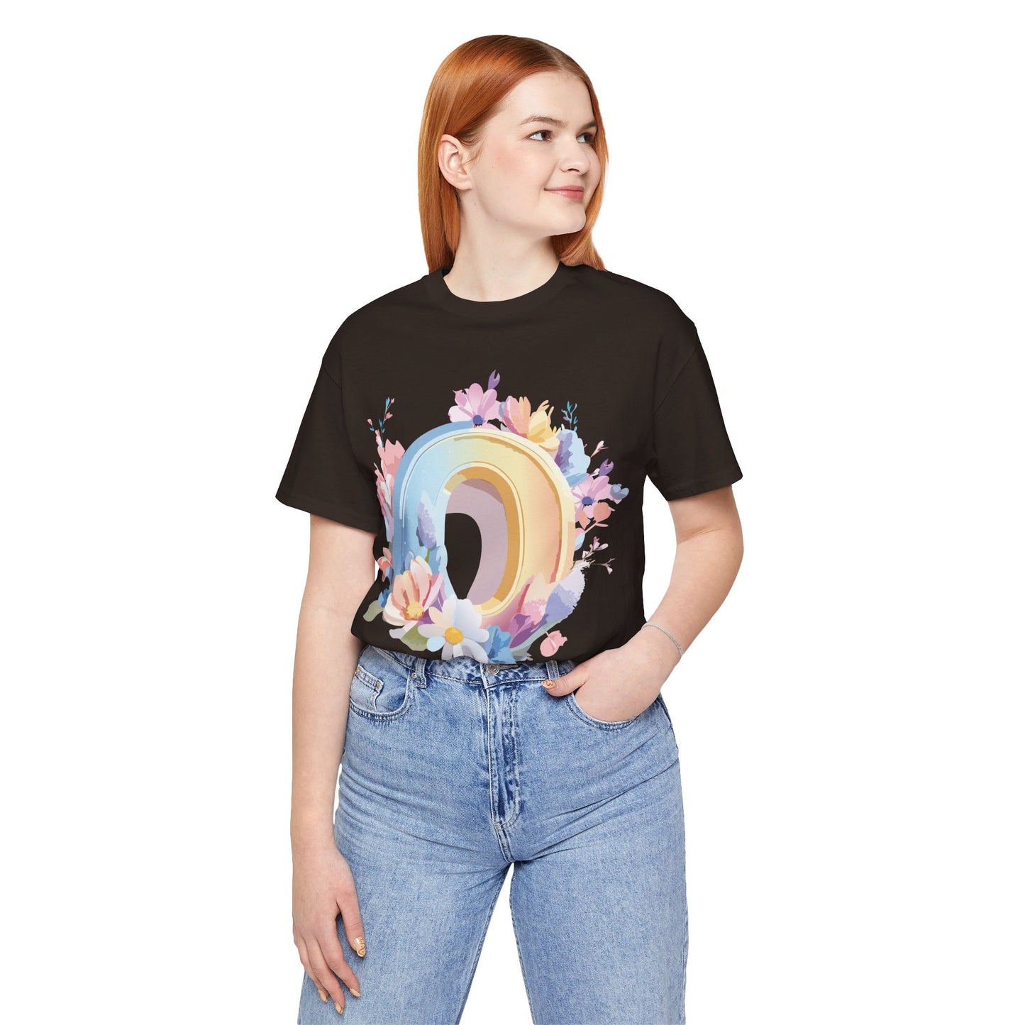 Natural Cotton Tee Shirt - Letters Collection - O Printify