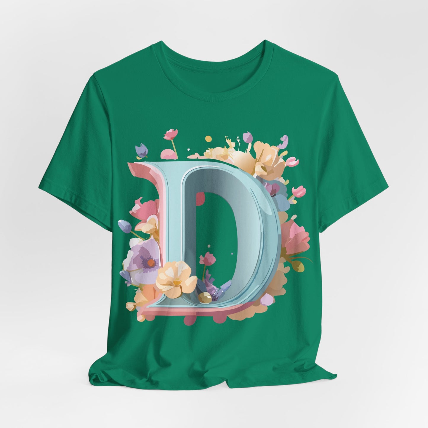 Natural Cotton Tee Shirt - Letters Collection - D Printify