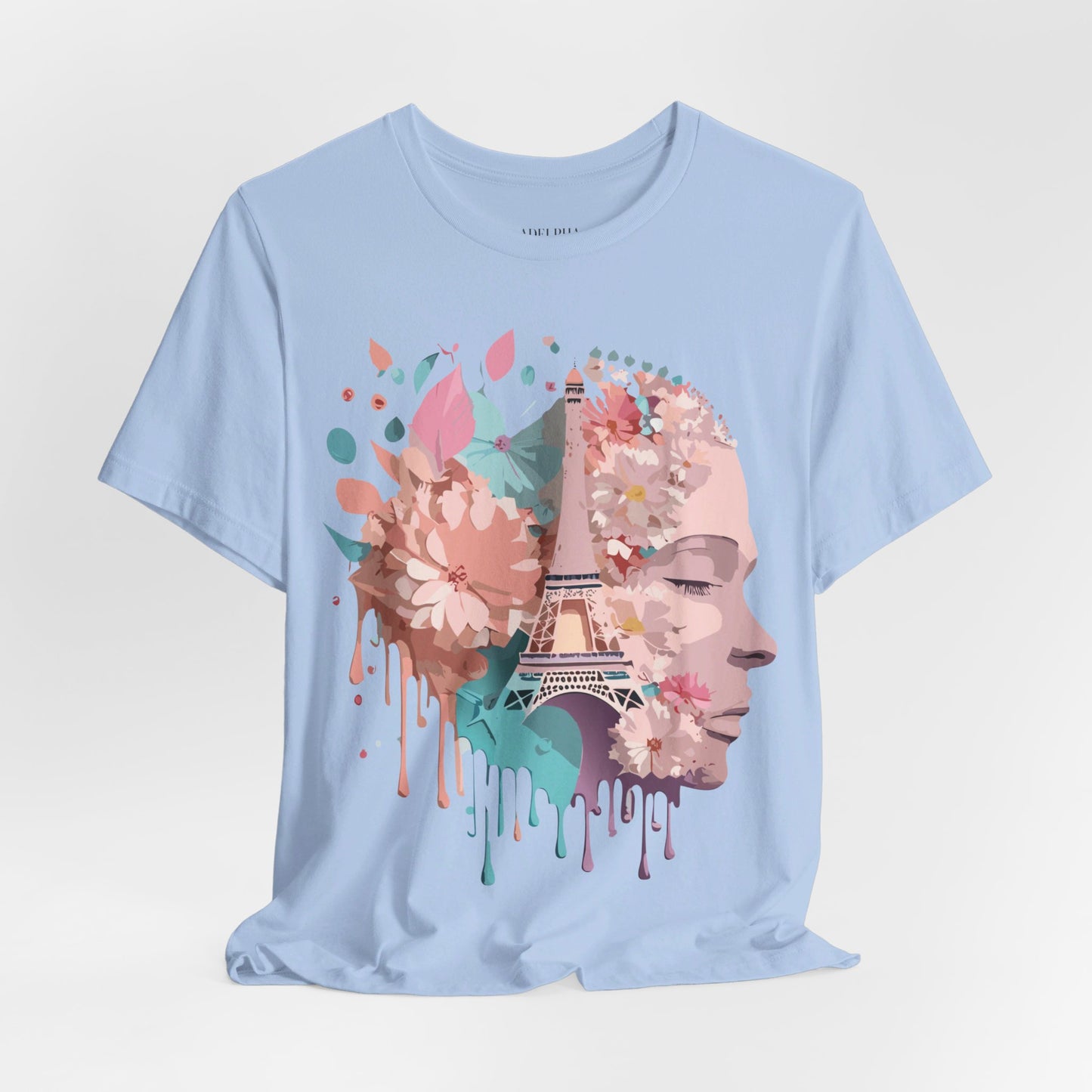 Natural Cotton Tee Shirt - Beautiful Places Collection - Paris Printify