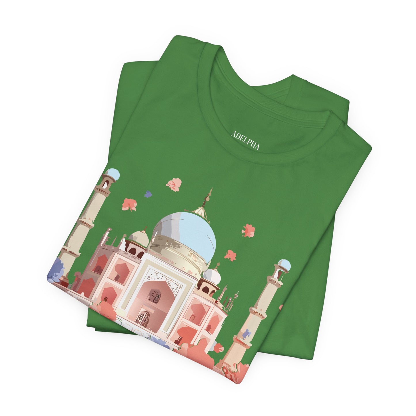 Natural Cotton Tee Shirt - Taj Mahal, India Printify