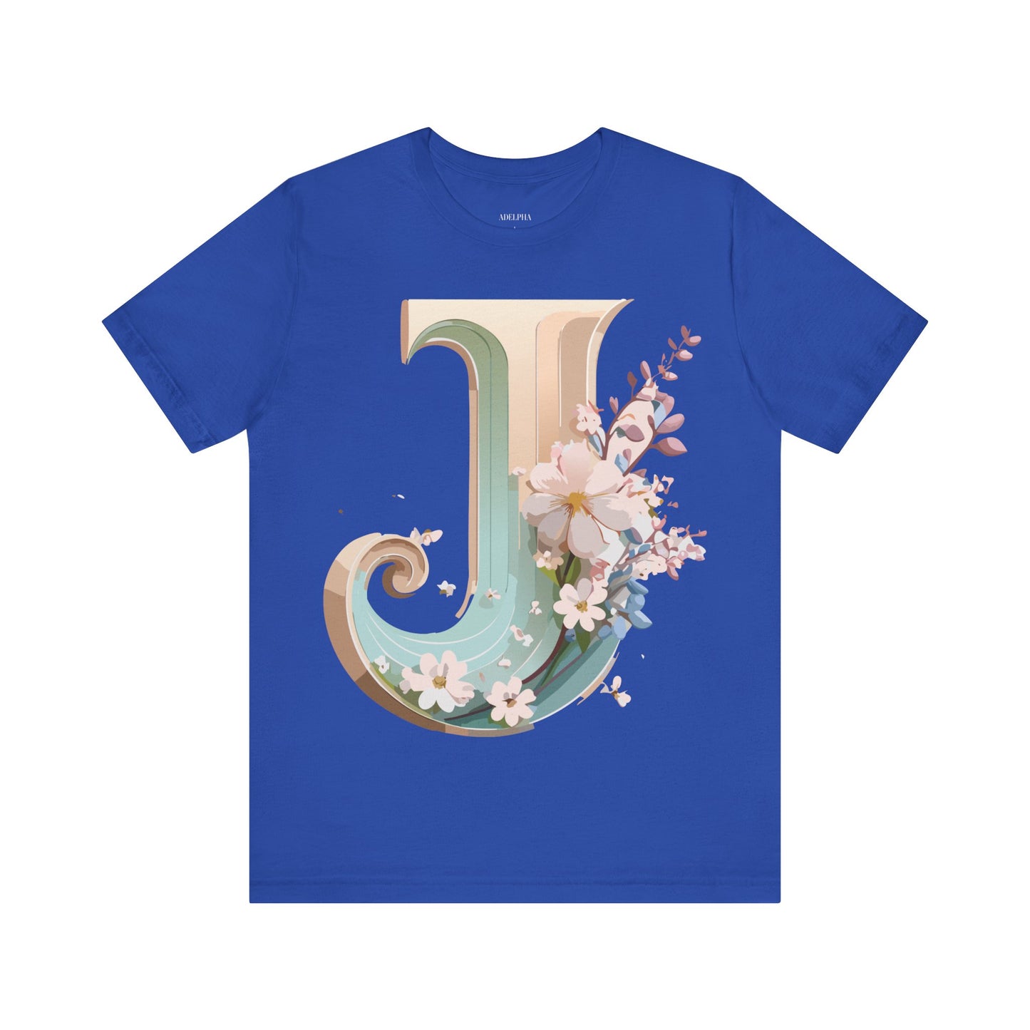 Natural Cotton Tee Shirt - Letters Collection - J Printify